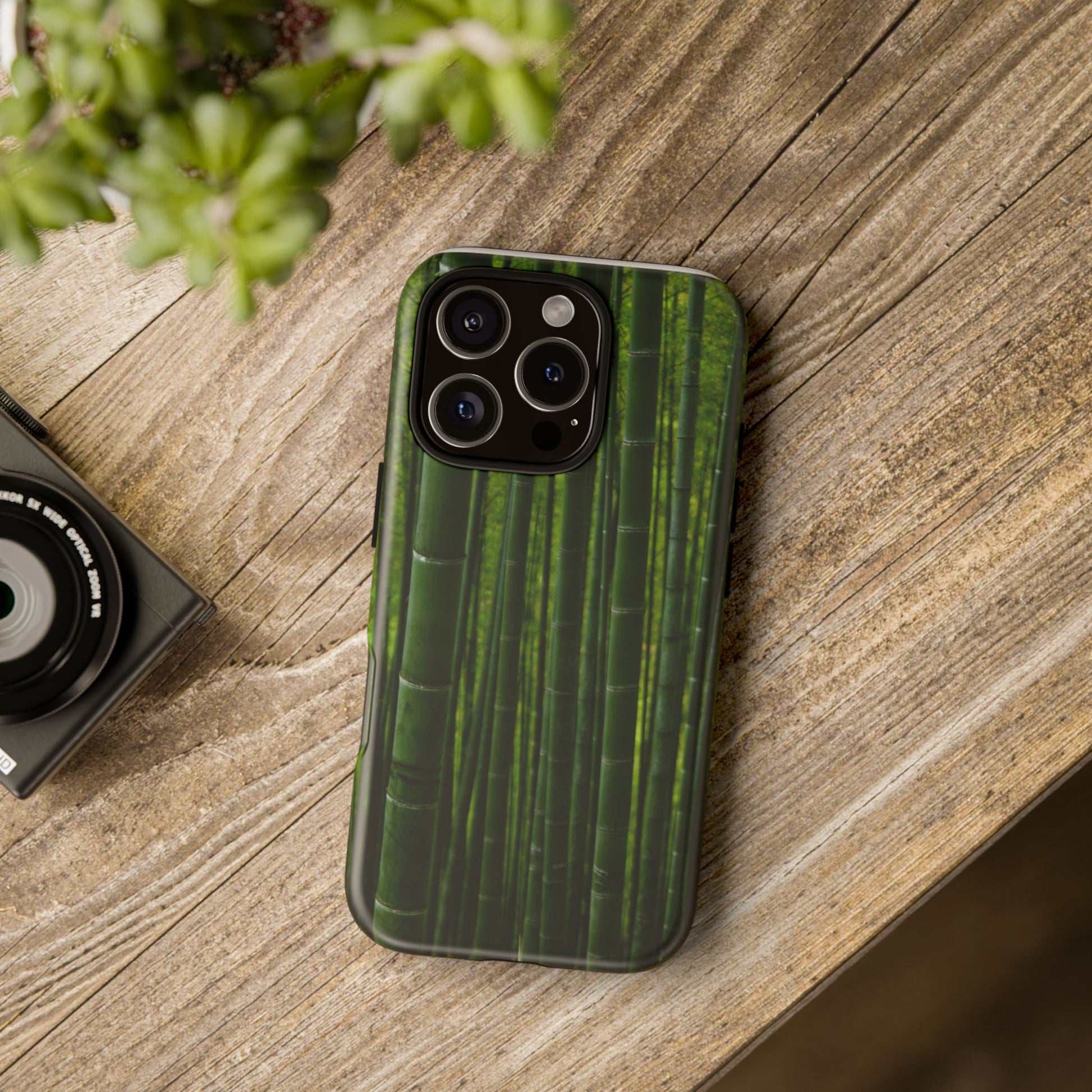 Bamboo Phone Case - Tough Cases, Nature Lover Gift, Eco-Friendly Phone Accessory, Greenery Design, Unique Smartphone Cover - FORMO