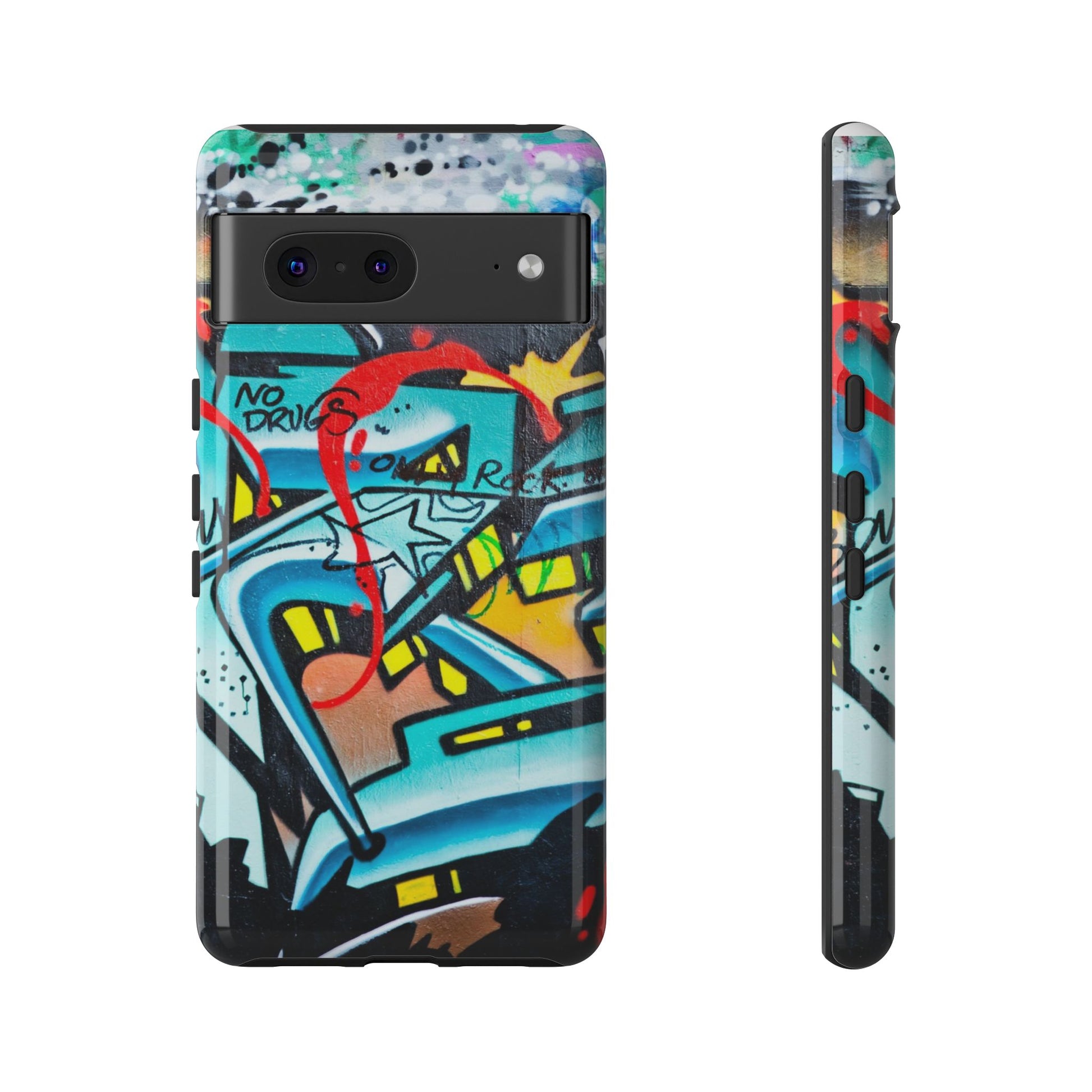 Edgy Phone Case with Graffiti Design, Tough Phone Case for Artists, Urban Style Phone Accessory, Graffiti Art Case, Unique Gift for Teens - FORMO