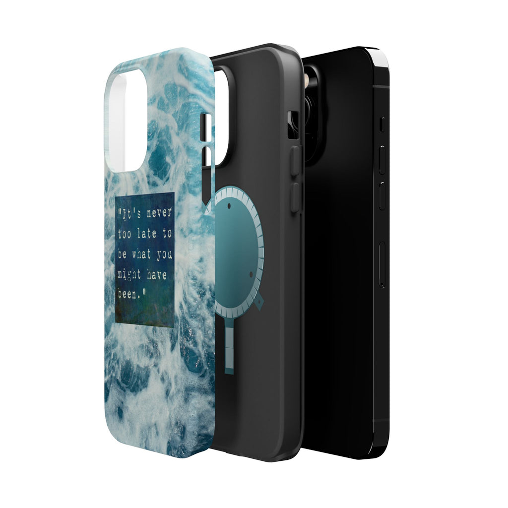Inspirational Magnetic Phone Cases, Perfect Gift for Students, Motivational Phone Cover, Stylish Tough Case, Ocean Design Case, Fits iPhone - FORMO