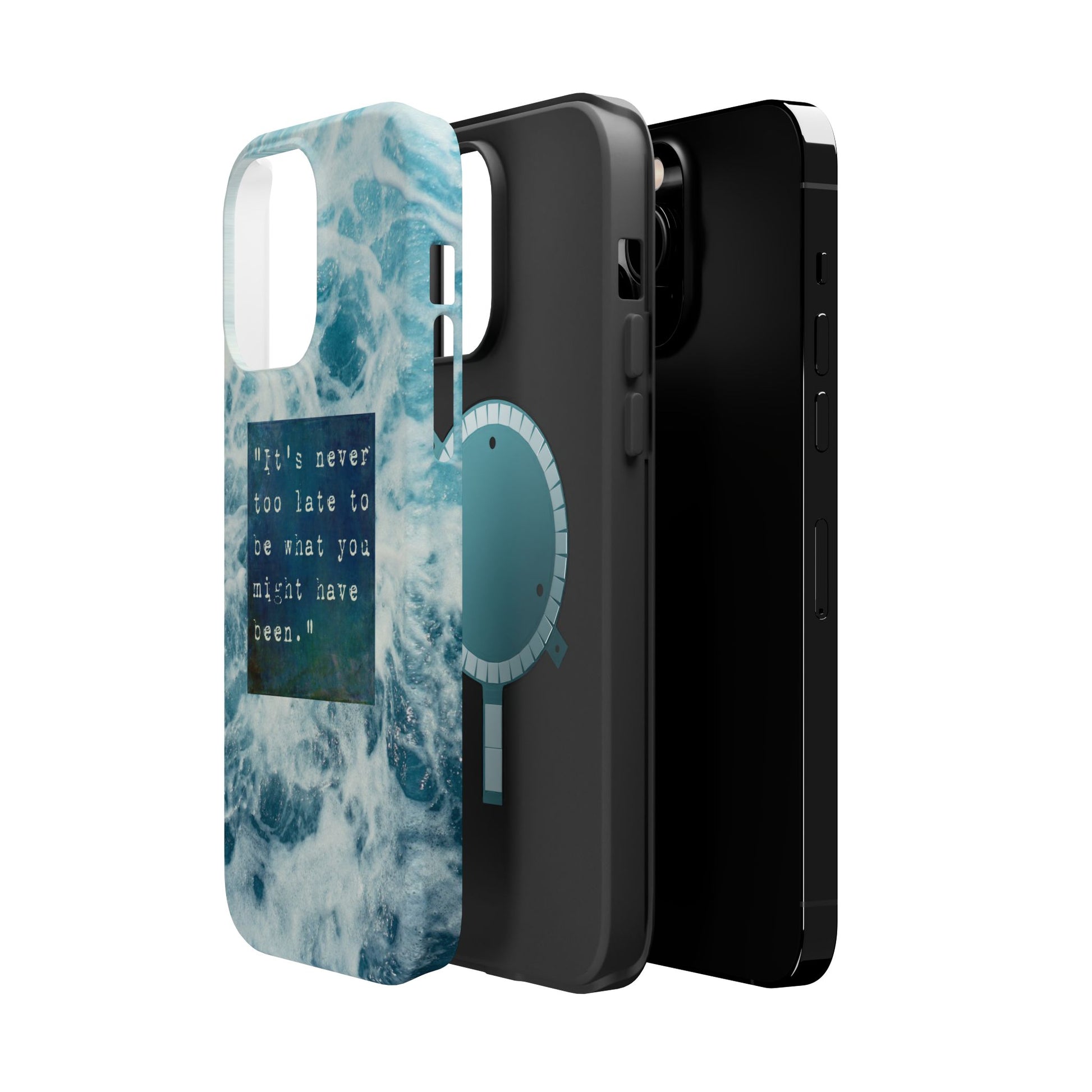 Inspirational Magnetic Phone Cases, Perfect Gift for Students, Motivational Phone Cover, Stylish Tough Case, Ocean Design Case, Fits iPhone - FORMO