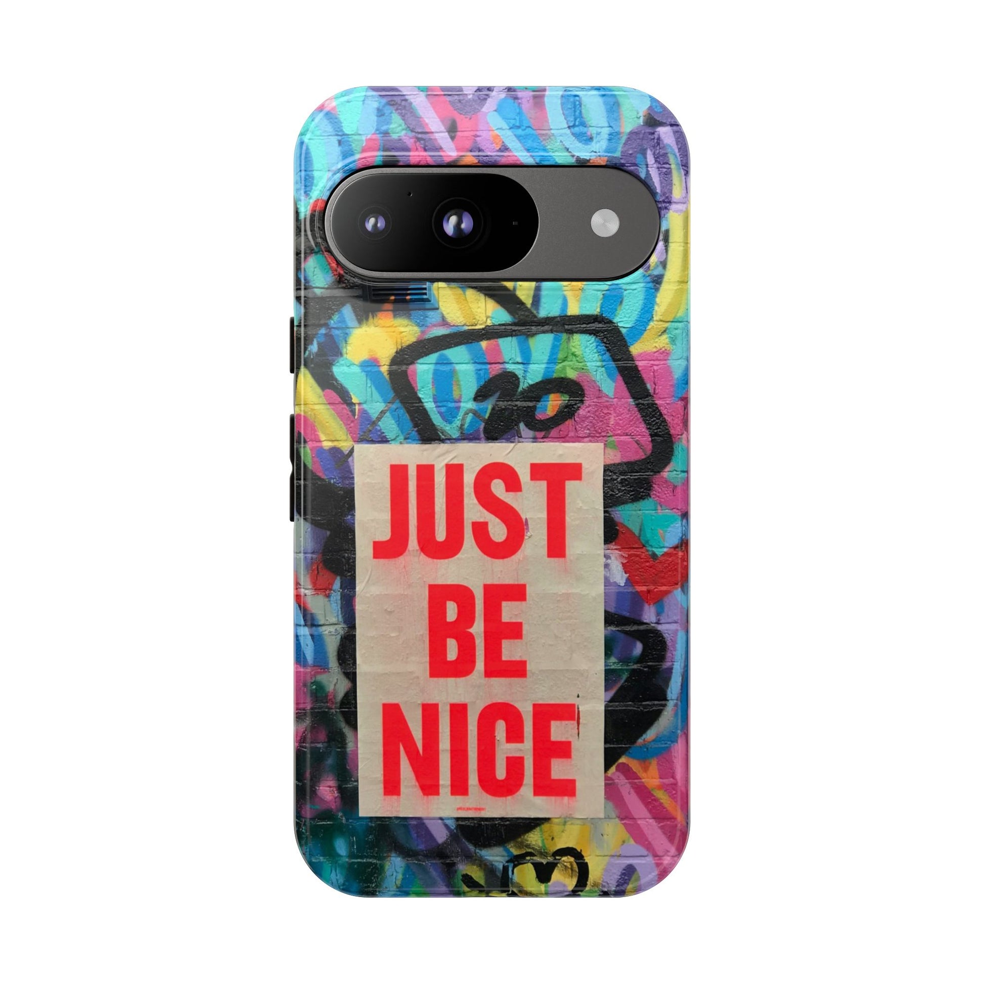 Colorful Phone Case - Just Be Nice Design, Motivational Gift, Phone Accessories, Unique Custom Case, Positive Vibe Tech Gear - FORMO