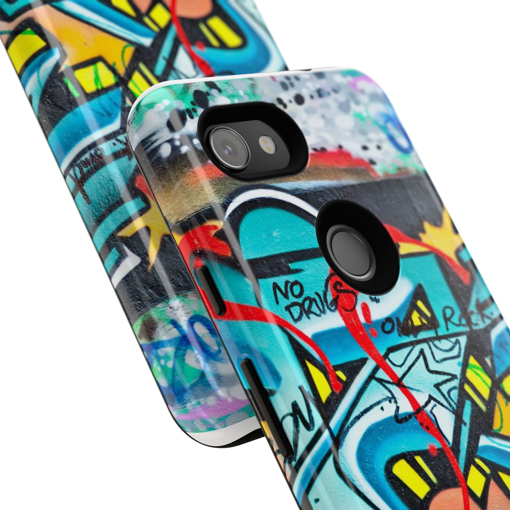 Edgy Phone Case with Graffiti Design, Tough Phone Case for Artists, Urban Style Phone Accessory, Graffiti Art Case, Unique Gift for Teens - FORMO