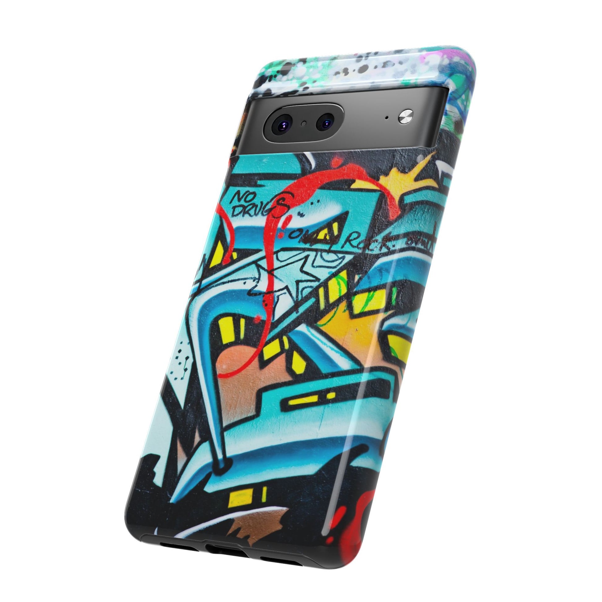 Edgy Phone Case with Graffiti Design, Tough Phone Case for Artists, Urban Style Phone Accessory, Graffiti Art Case, Unique Gift for Teens - FORMO