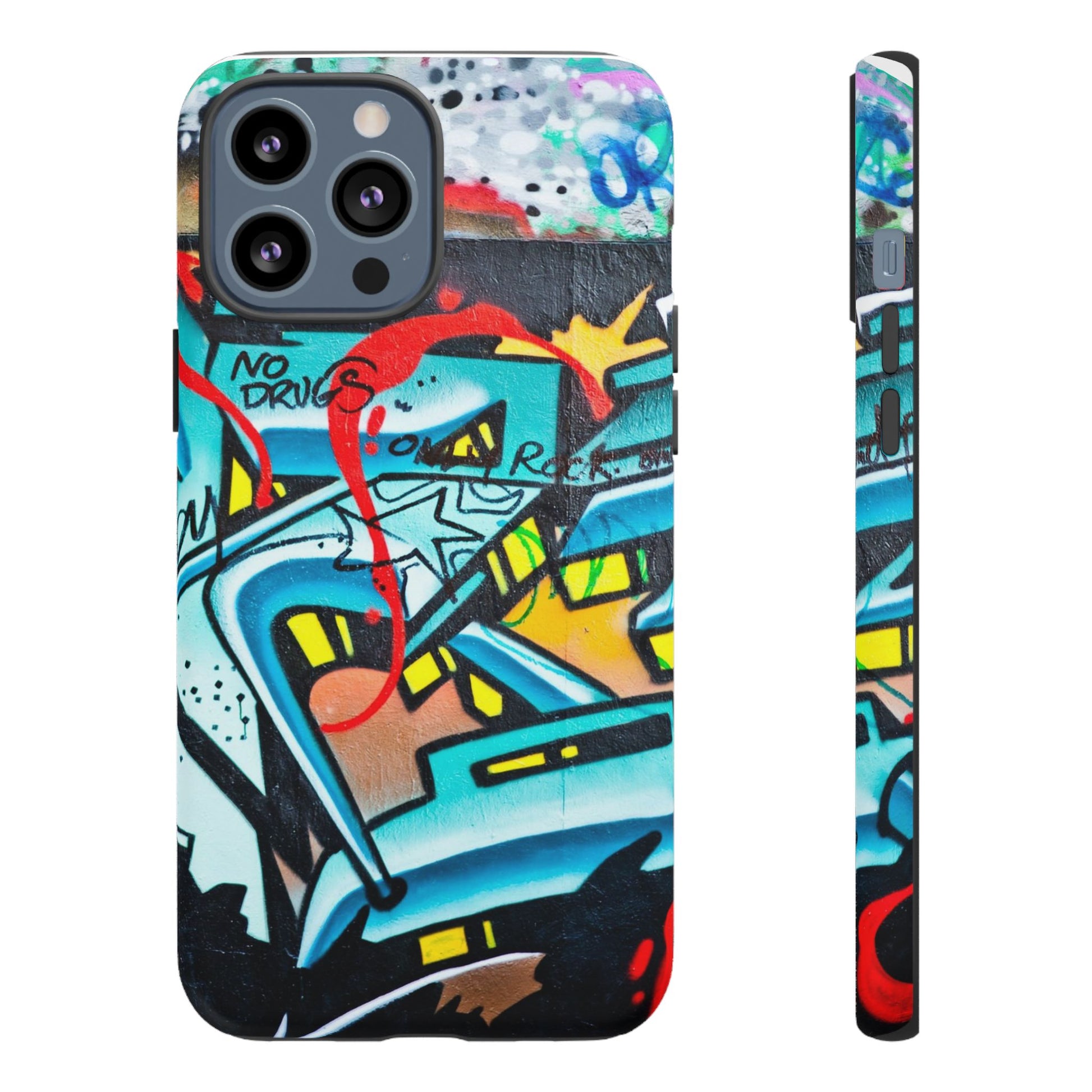 Edgy Phone Case with Graffiti Design, Tough Phone Case for Artists, Urban Style Phone Accessory, Graffiti Art Case, Unique Gift for Teens - FORMO