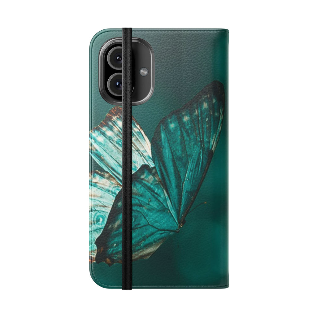 Butterfly Flip Case - Elegant Phone Wallet Cover, Nature Lovers, Gift for Her, Sustainable Fashion, Personalized Mobile Accessory - FORMO
