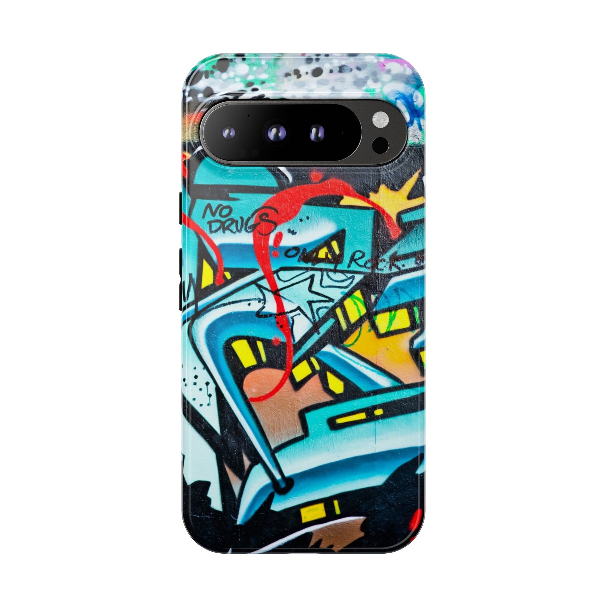 Edgy Phone Case with Graffiti Design, Tough Phone Case for Artists, Urban Style Phone Accessory, Graffiti Art Case, Unique Gift for Teens - FORMO