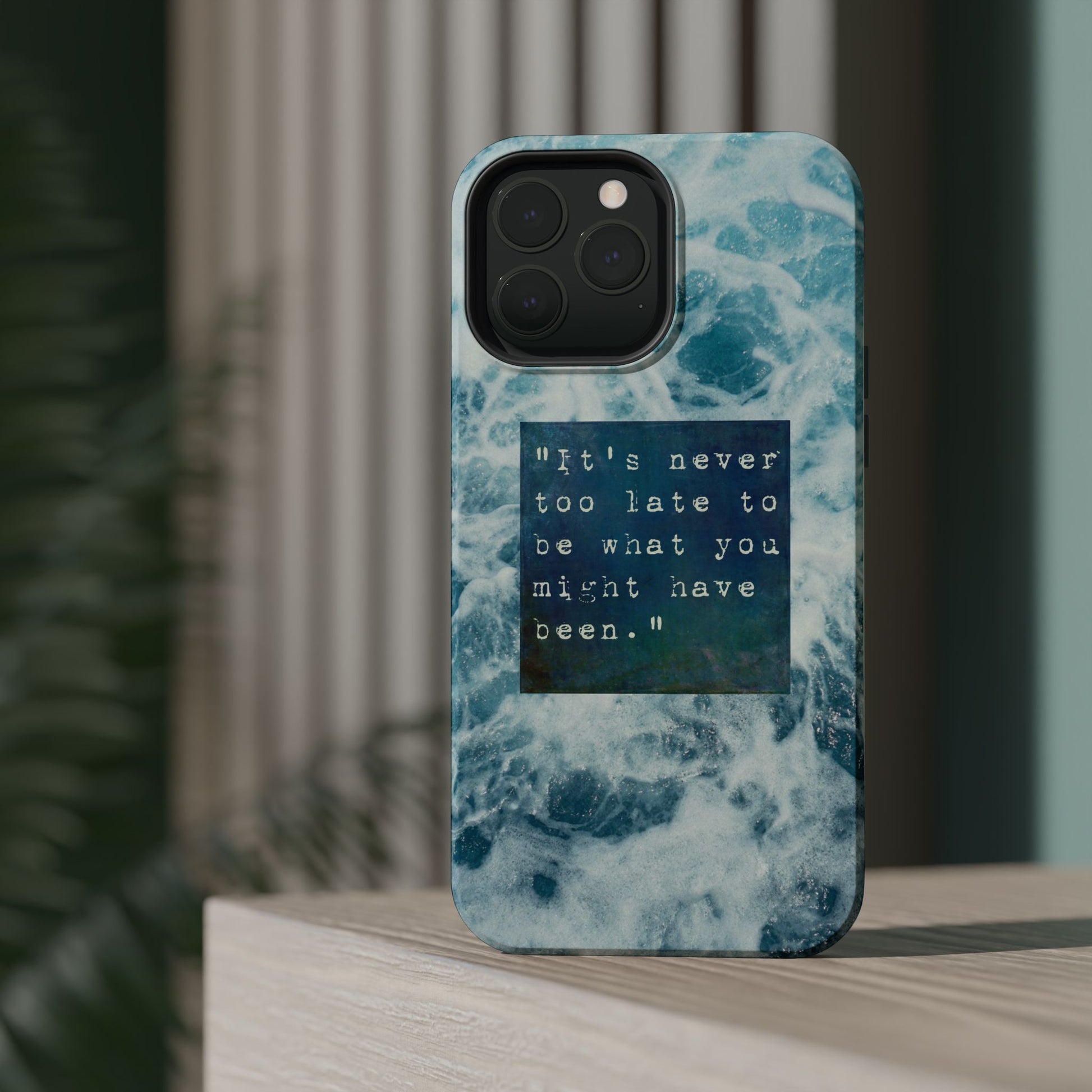 Inspirational Magnetic Phone Cases, Perfect Gift for Students, Motivational Phone Cover, Stylish Tough Case, Ocean Design Case, Fits iPhone - FORMO