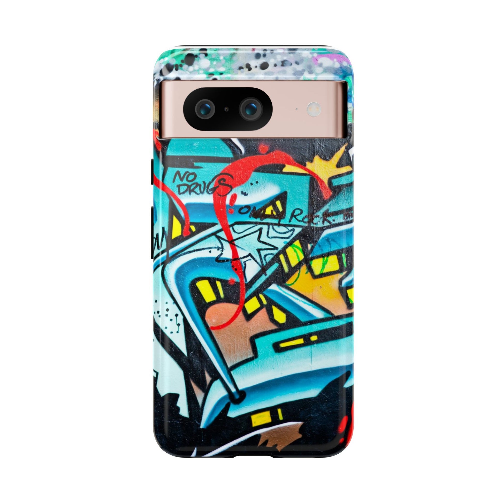 Edgy Phone Case with Graffiti Design, Tough Phone Case for Artists, Urban Style Phone Accessory, Graffiti Art Case, Unique Gift for Teens - FORMO