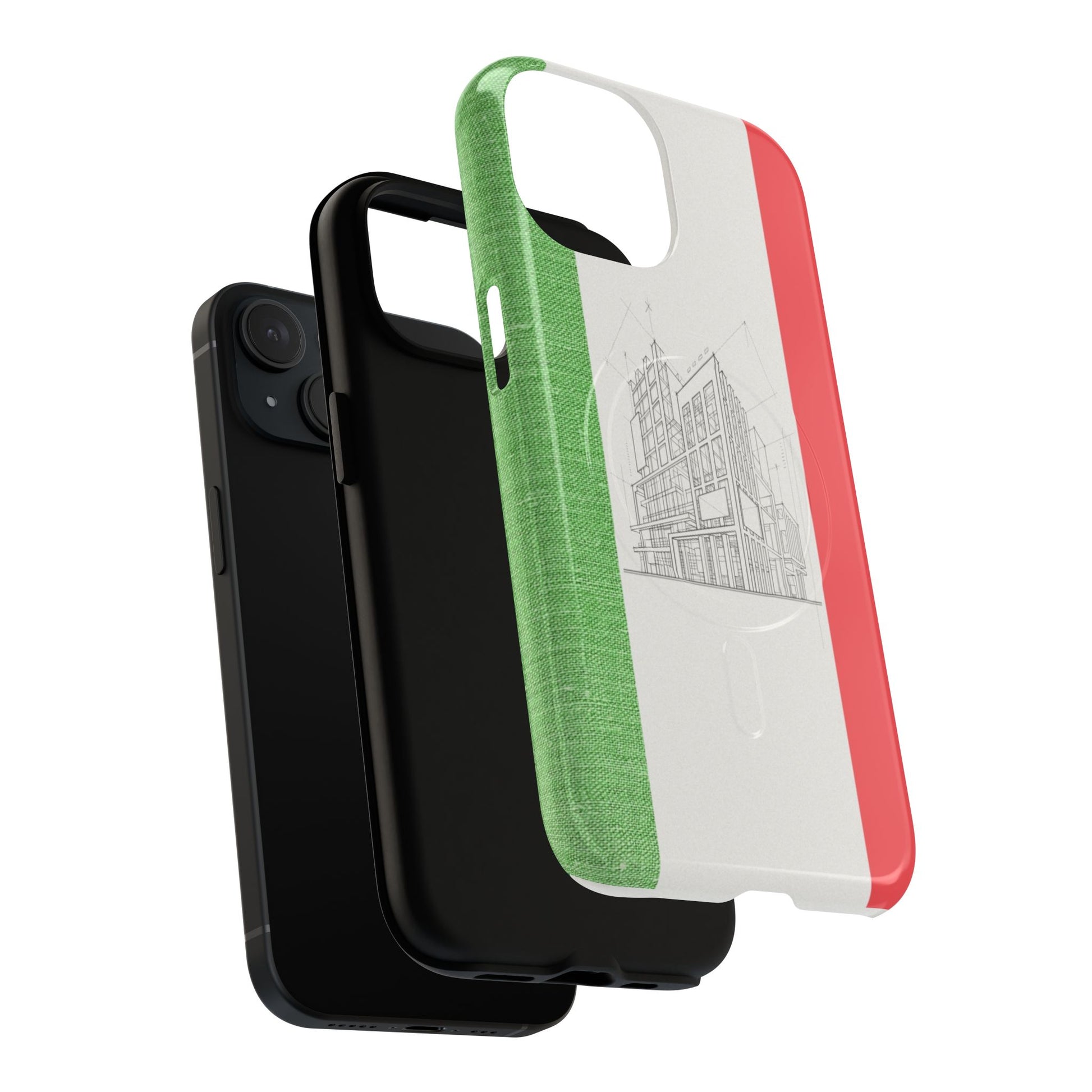 Italian Heritage Magnetic Phone Case, Stylish Phone Cover, Durable Magnet Case, Unique Gift for Travelers, Italian Culture Decor