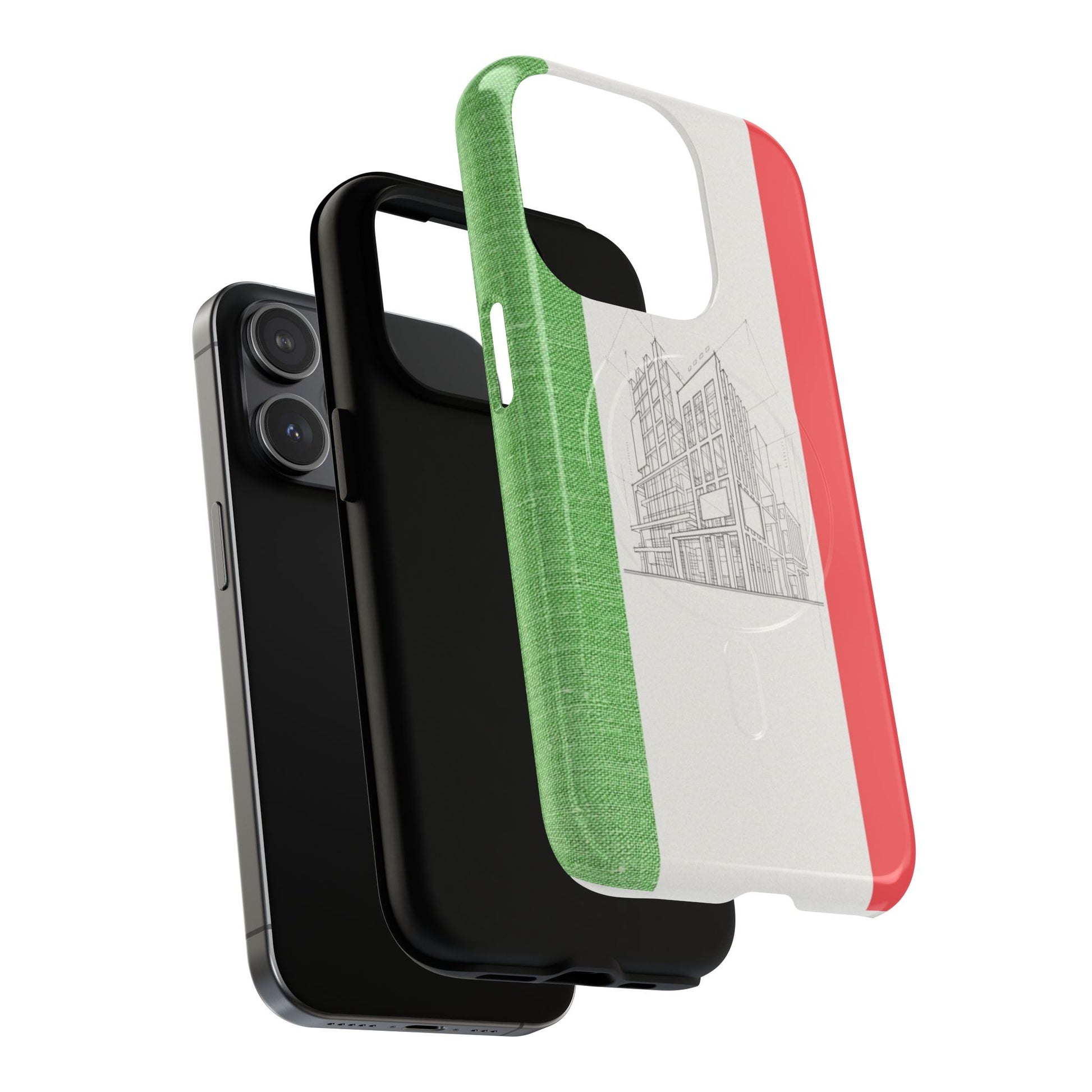 Italian Heritage Magnetic Phone Case, Stylish Phone Cover, Durable Magnet Case, Unique Gift for Travelers, Italian Culture Decor