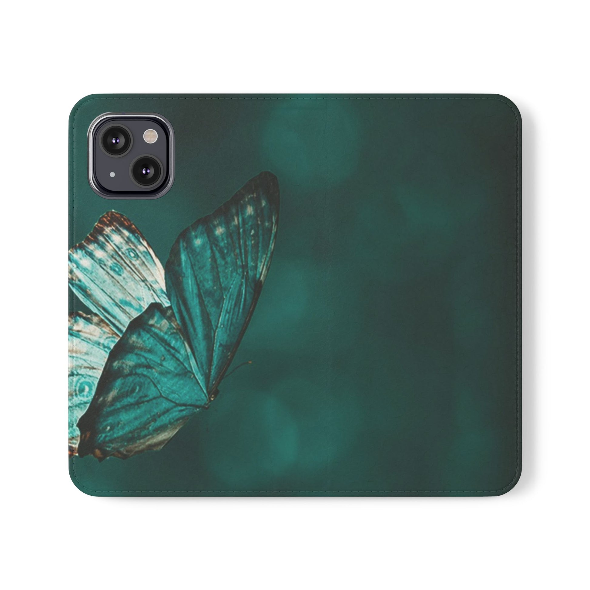 Butterfly Flip Case - Elegant Phone Wallet Cover, Nature Lovers, Gift for Her, Sustainable Fashion, Personalized Mobile Accessory - FORMO