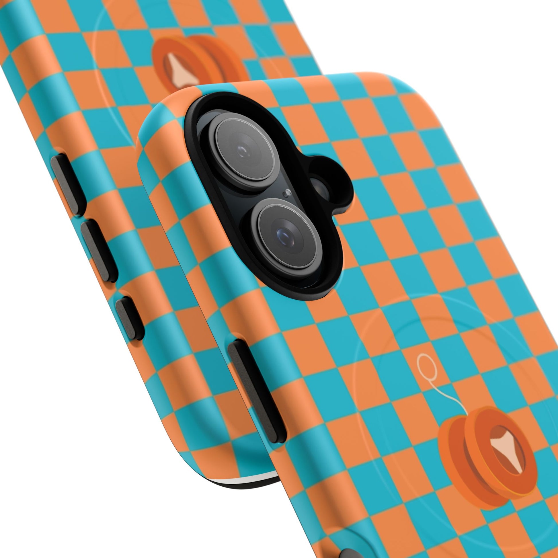 Vibrant Tough Magnetic Phone Case for Protection, Checkerboard Design for Tech Lovers, Gift for Birthdays, Holidays, or Daily Use