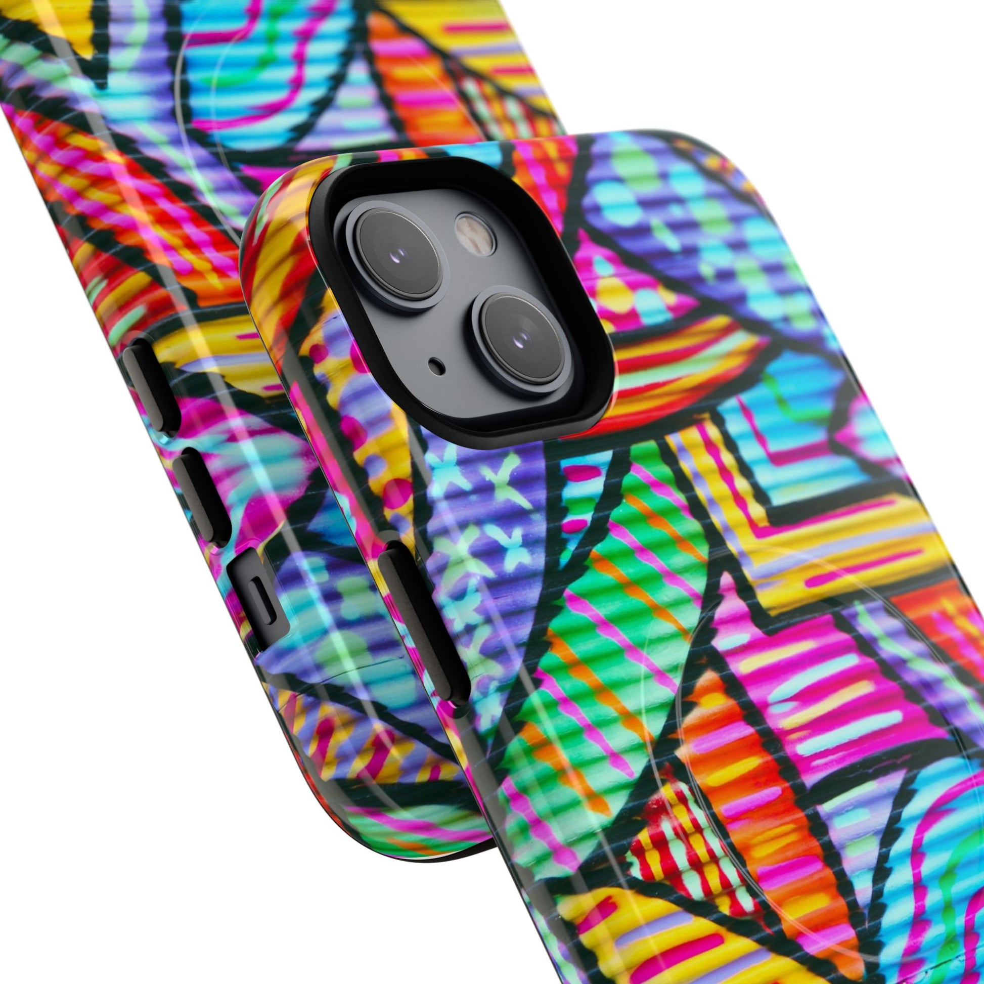 Vibrant Tough Magnetic Phone Case, Colorful Phone Cover, Artistic Mobile Protection, Unique Gift for Tech Lovers, Phone Accessories - FORMO