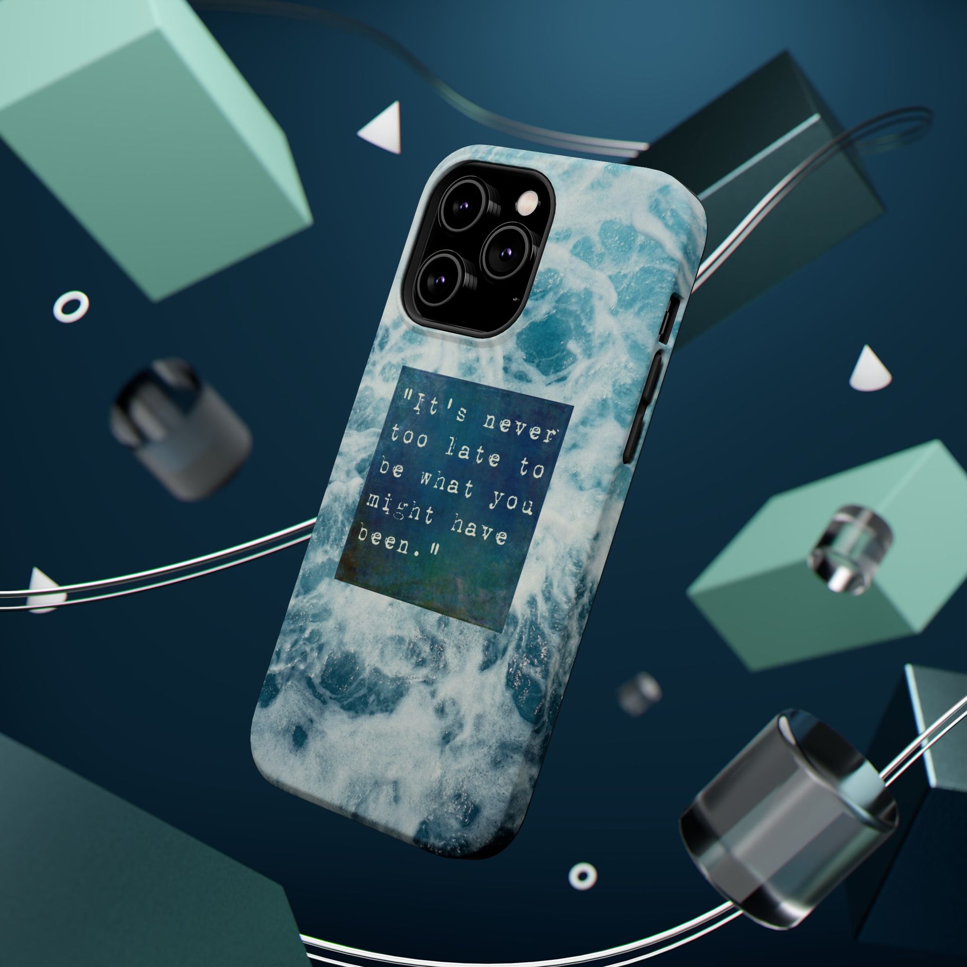 Inspirational Magnetic Phone Cases, Perfect Gift for Students, Motivational Phone Cover, Stylish Tough Case, Ocean Design Case, Fits iPhone - FORMO