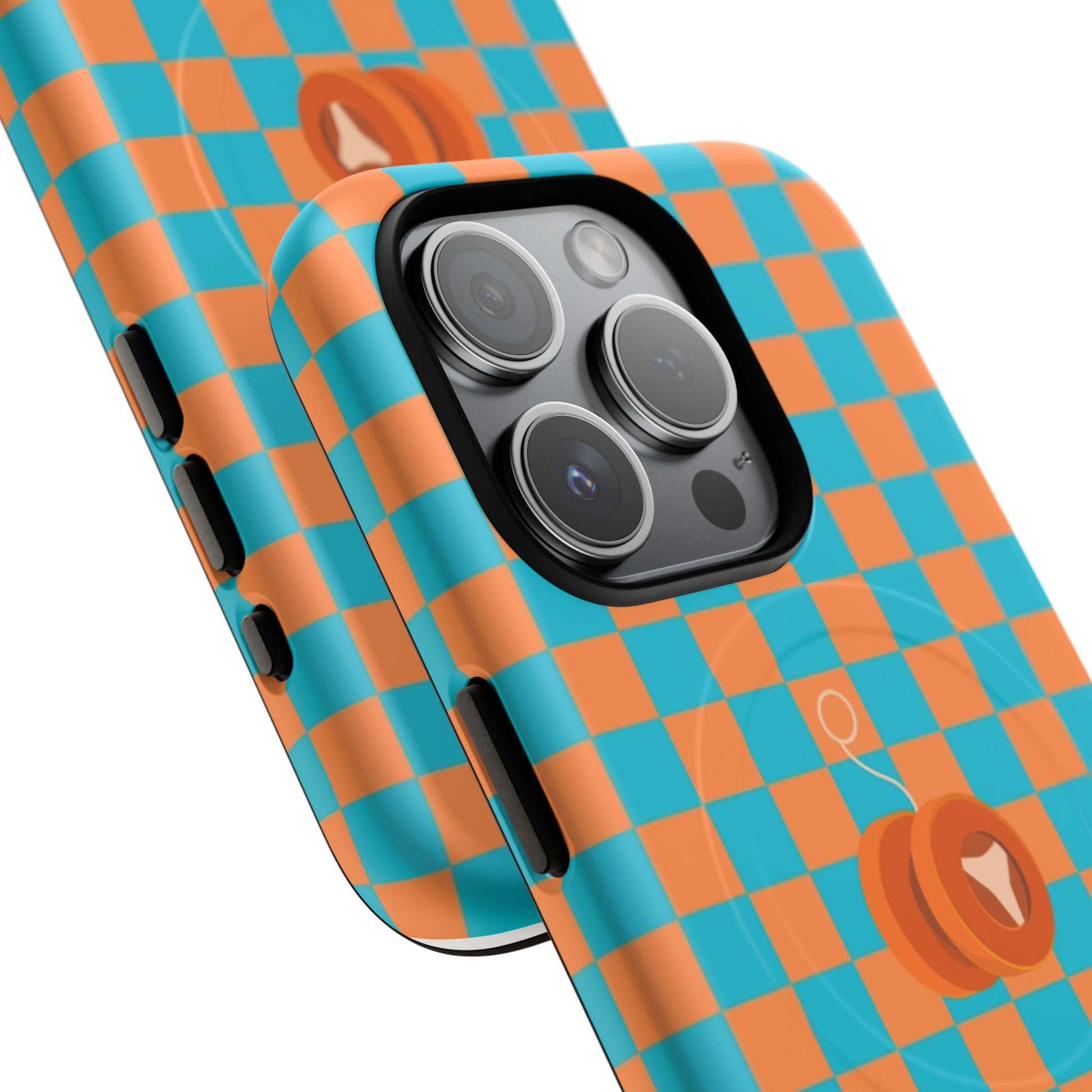 Vibrant Tough Magnetic Phone Case for Protection, Checkerboard Design for Tech Lovers, Gift for Birthdays, Holidays, or Daily Use