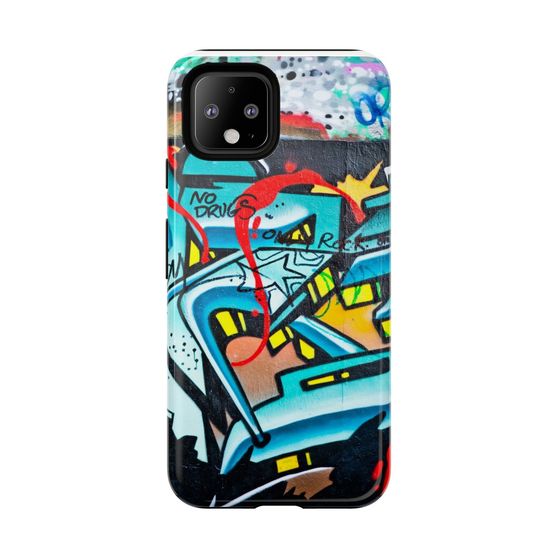 Edgy Phone Case with Graffiti Design, Tough Phone Case for Artists, Urban Style Phone Accessory, Graffiti Art Case, Unique Gift for Teens - FORMO