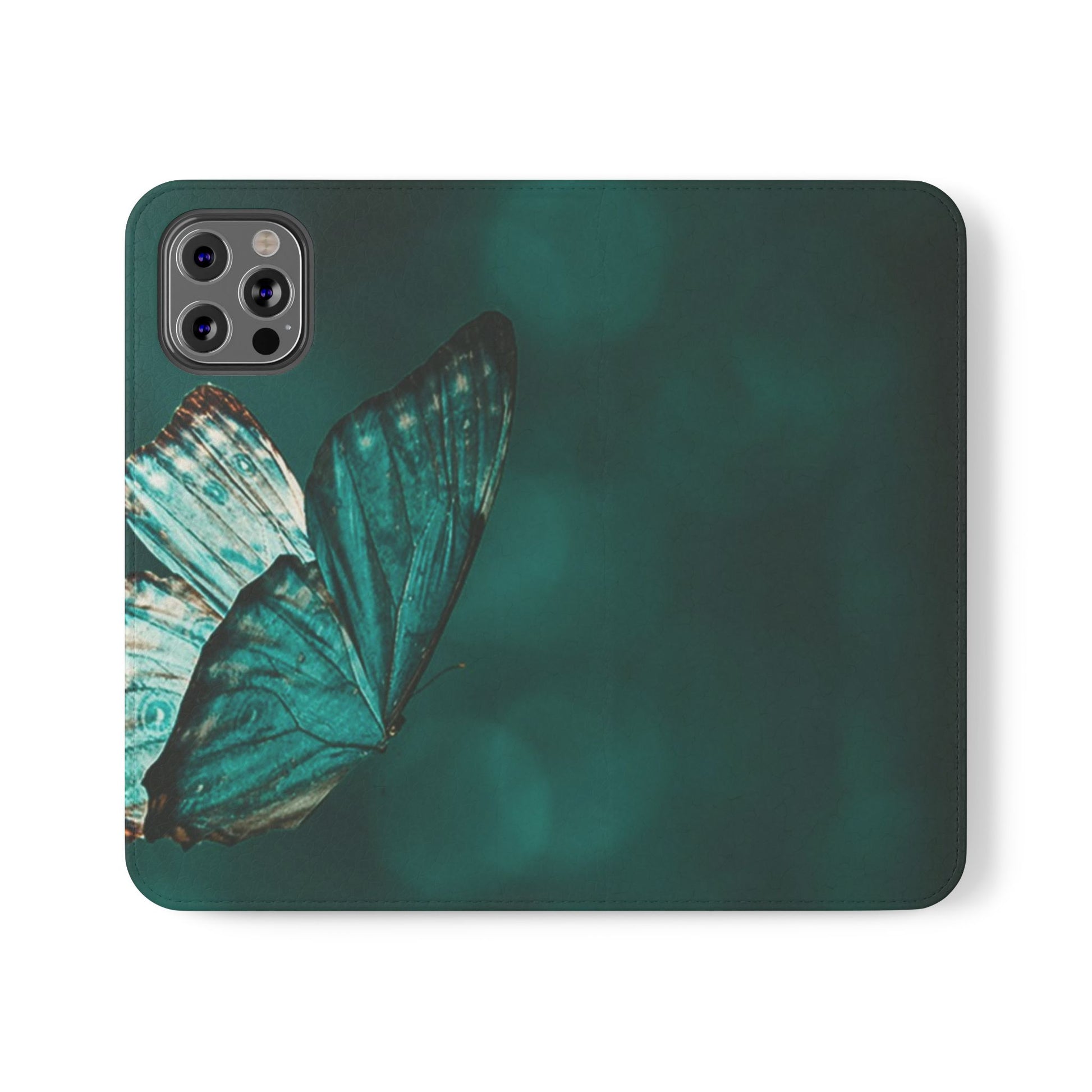 Butterfly Flip Case - Elegant Phone Wallet Cover, Nature Lovers, Gift for Her, Sustainable Fashion, Personalized Mobile Accessory - FORMO