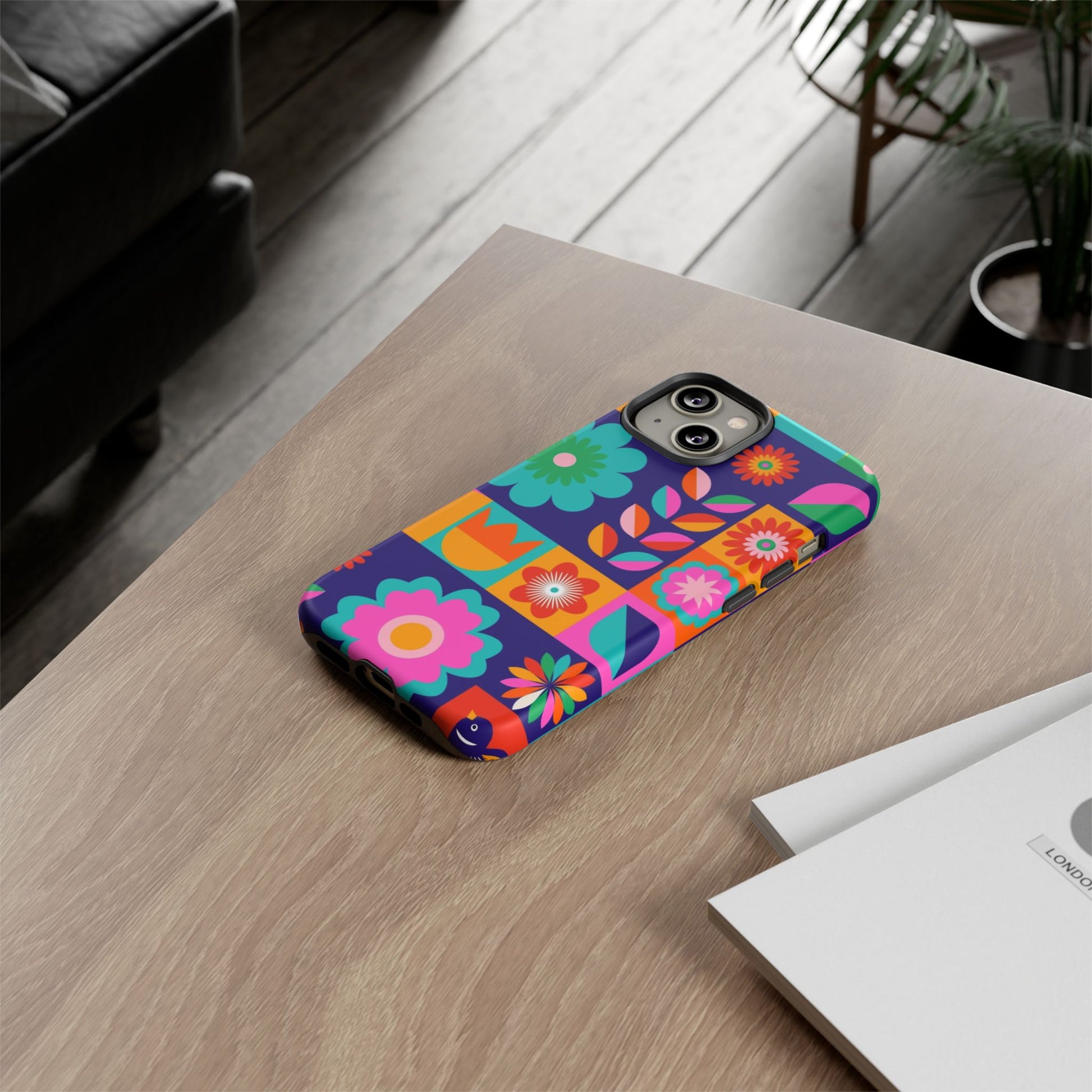 Colorful Floral Phone Case, Tough Cases for Protection, Vibrant Design Cover for Gift, Stylish Cell Phone Accessory, Fun Floral Designs - FORMO
