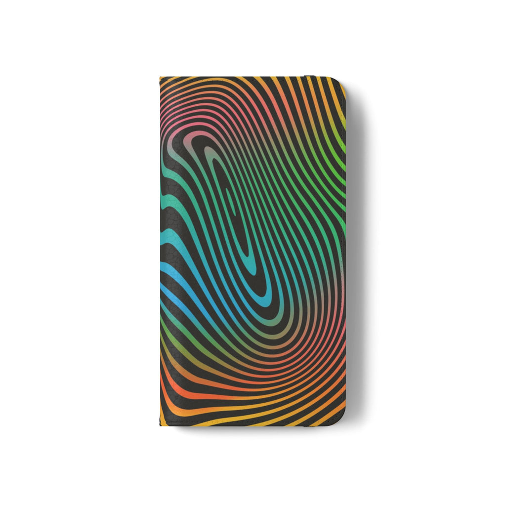 Vibrant Abstract Flip Case for Phone, Colorful Phone Wallet, Trendy Protective Cover, Unique Gift for Tech Lovers, Modern Accessories - FORMO