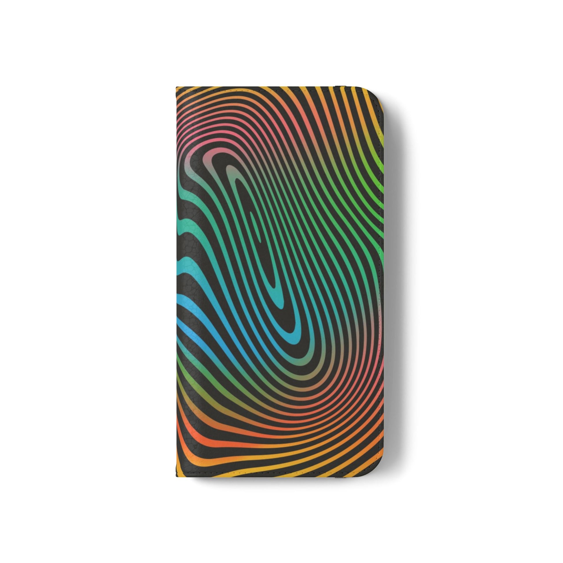 Vibrant Abstract Flip Case for Phone, Colorful Phone Wallet, Trendy Protective Cover, Unique Gift for Tech Lovers, Modern Accessories - FORMO