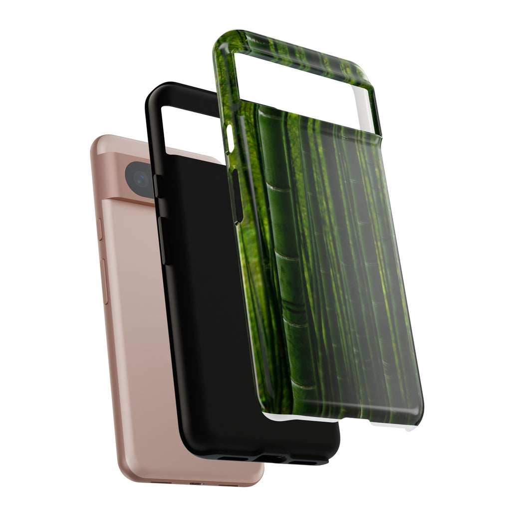 Bamboo Phone Case - Tough Cases, Nature Lover Gift, Eco-Friendly Phone Accessory, Greenery Design, Unique Smartphone Cover - FORMO