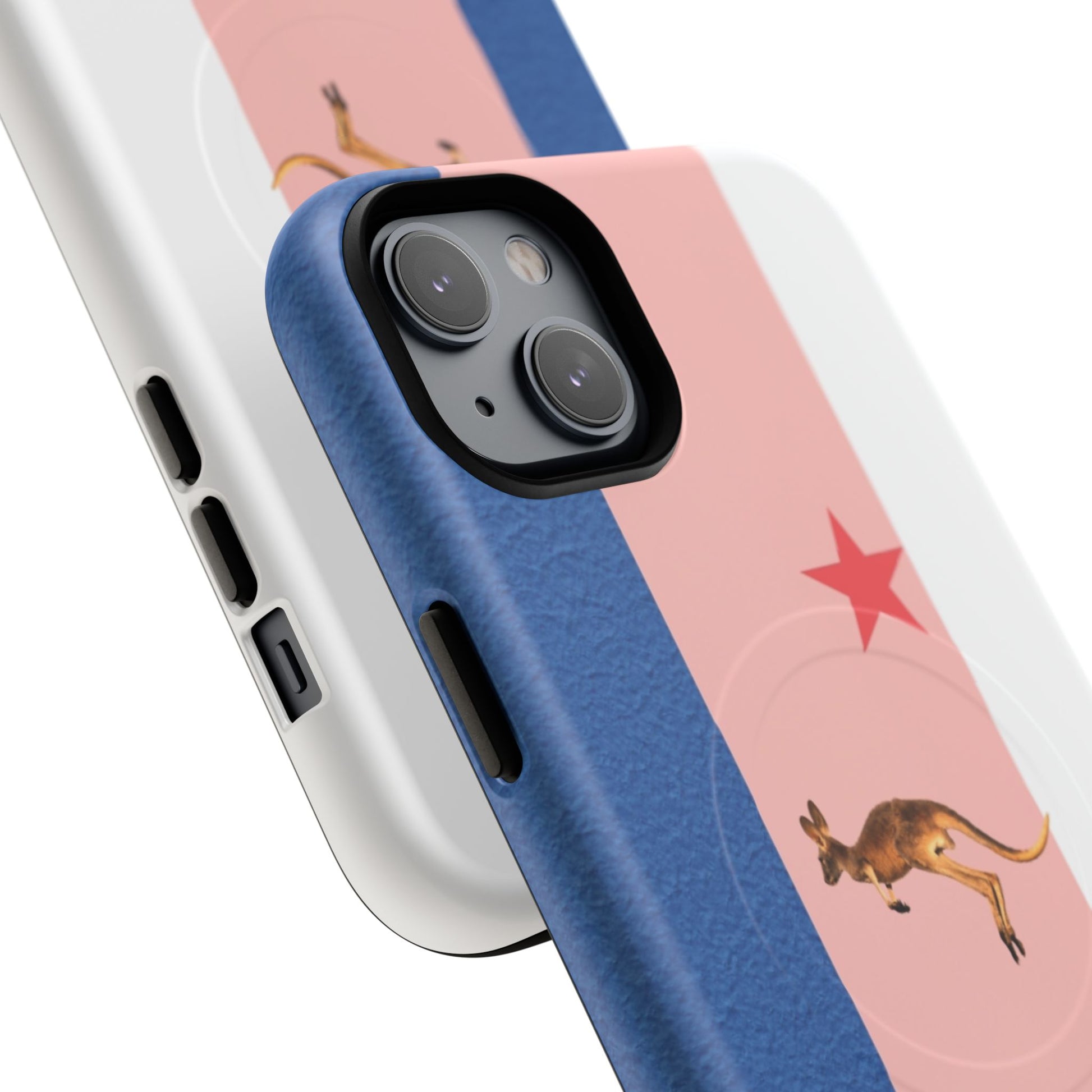 Kangaroo Flag Magnetic Phone Case, Tough Phone Cover, Australian Pride Accessory, Travel Gift, Fun Statement Case