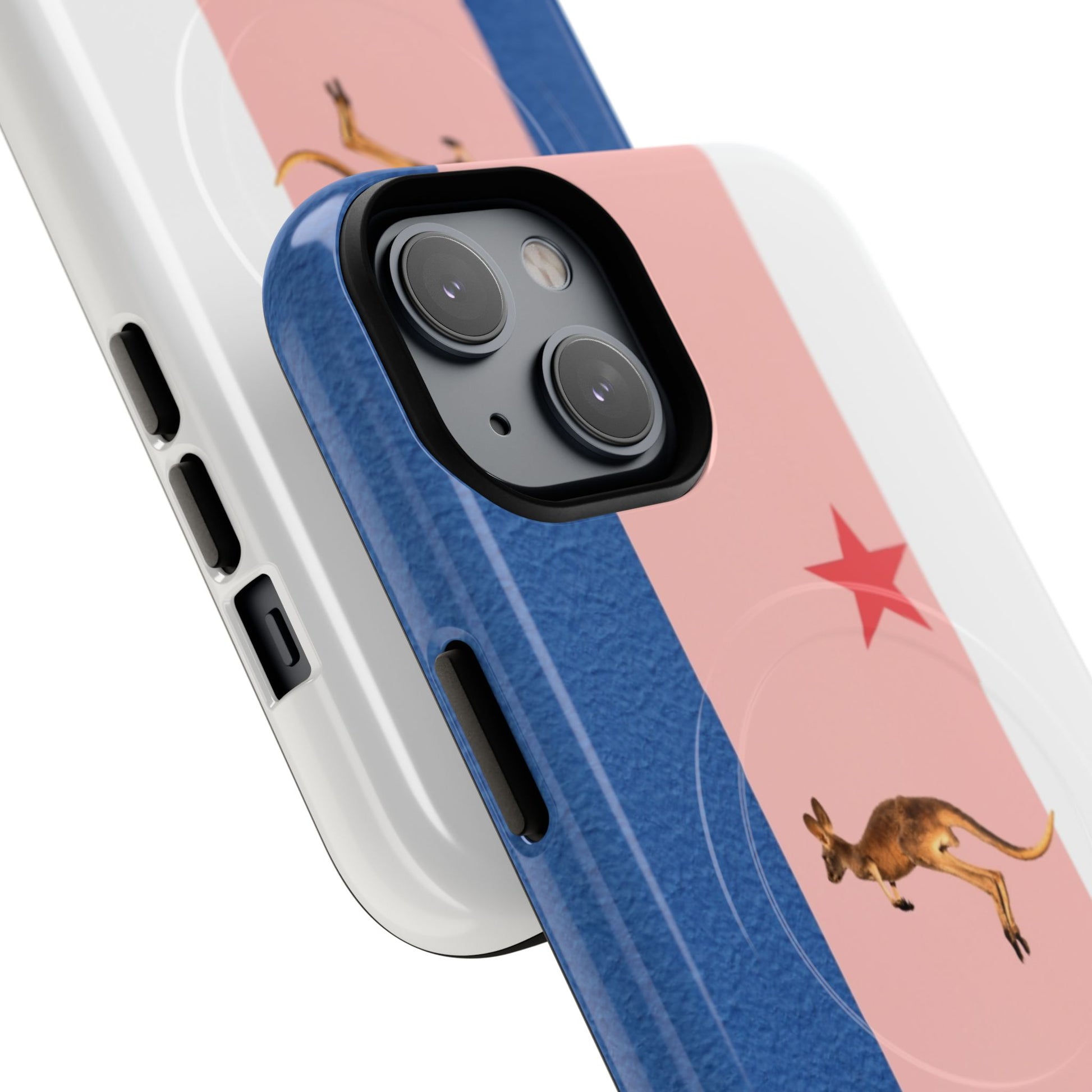 Kangaroo Flag Magnetic Phone Case, Tough Phone Cover, Australian Pride Accessory, Travel Gift, Fun Statement Case