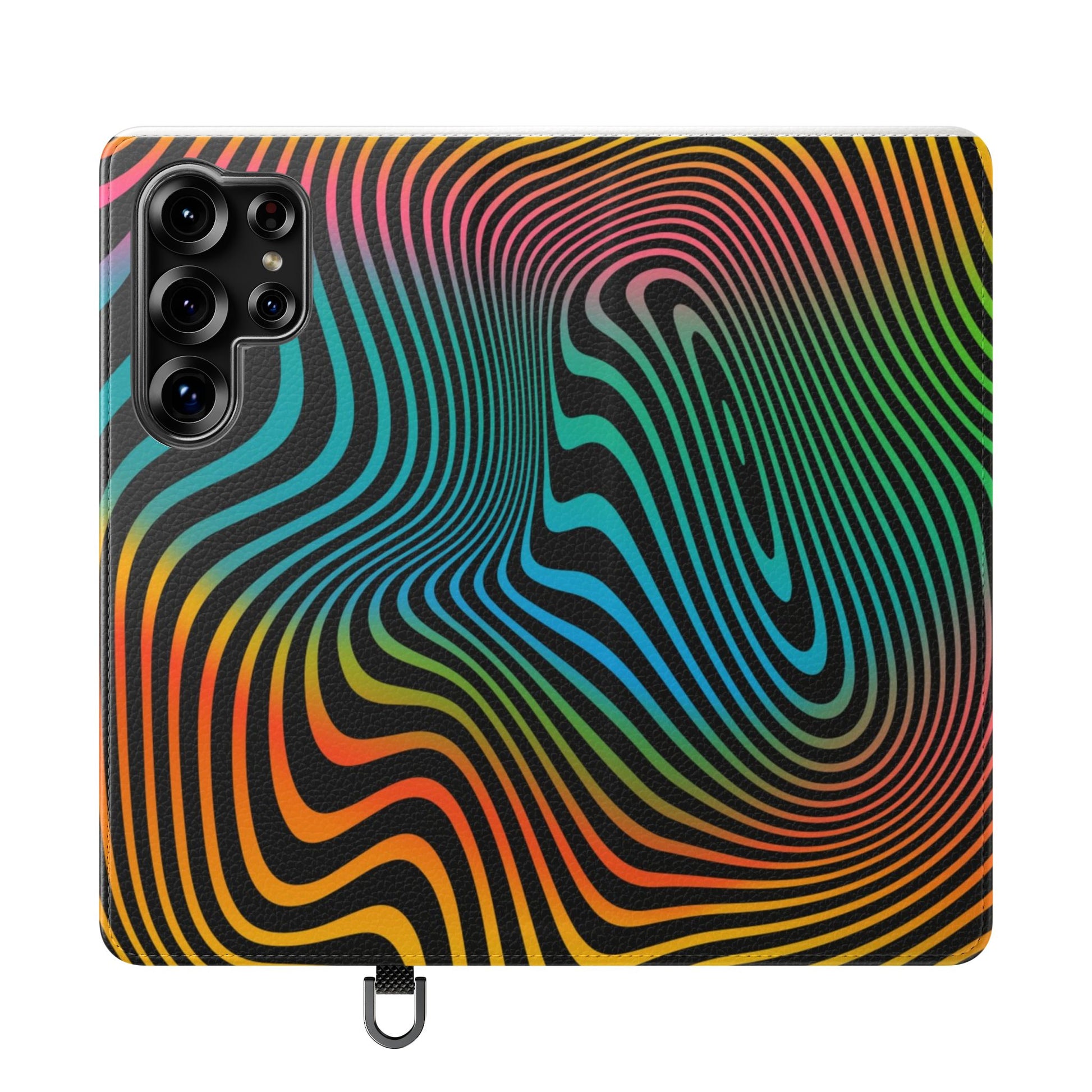 Vibrant Abstract Flip Case for Phone, Colorful Phone Wallet, Trendy Protective Cover, Unique Gift for Tech Lovers, Modern Accessories - FORMO