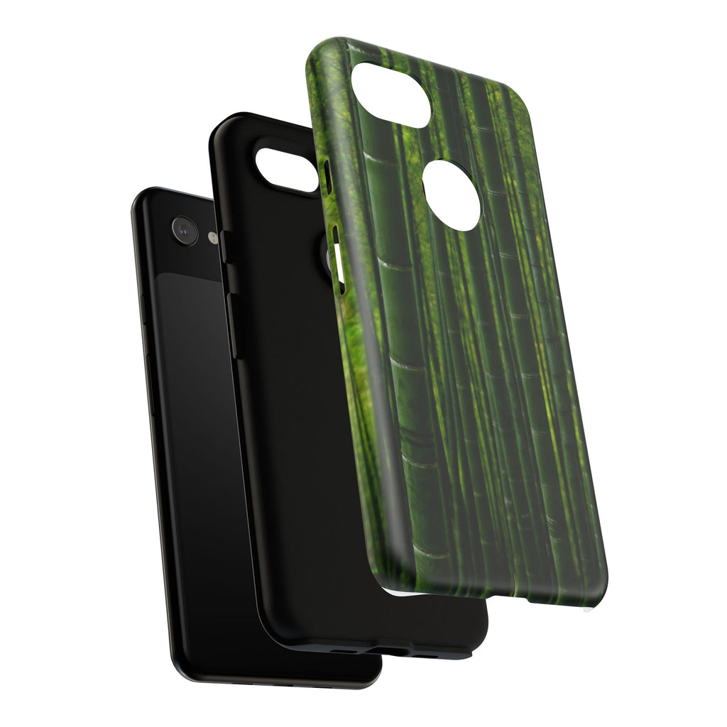 Bamboo Phone Case - Tough Cases, Nature Lover Gift, Eco-Friendly Phone Accessory, Greenery Design, Unique Smartphone Cover - FORMO