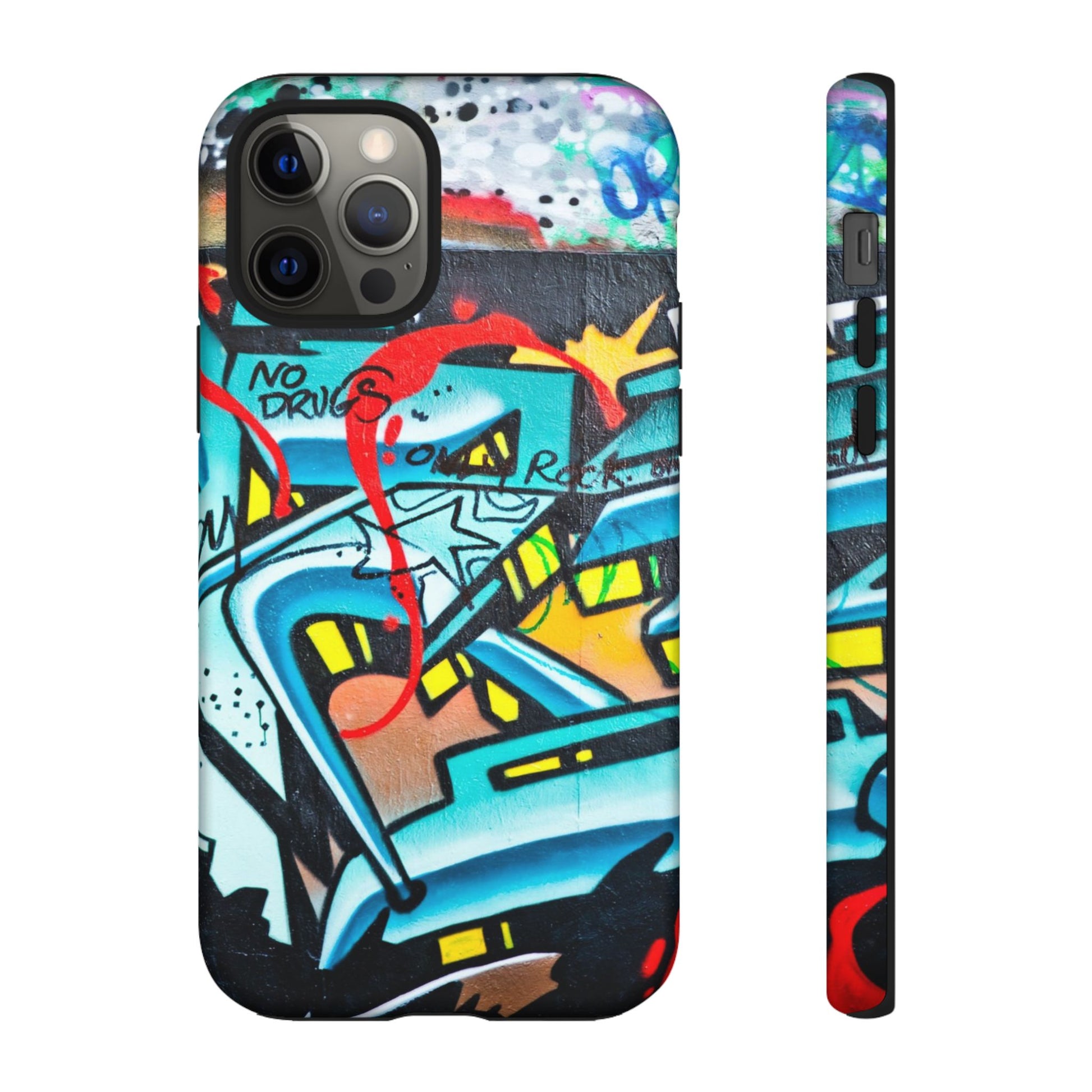 Edgy Phone Case with Graffiti Design, Tough Phone Case for Artists, Urban Style Phone Accessory, Graffiti Art Case, Unique Gift for Teens - FORMO