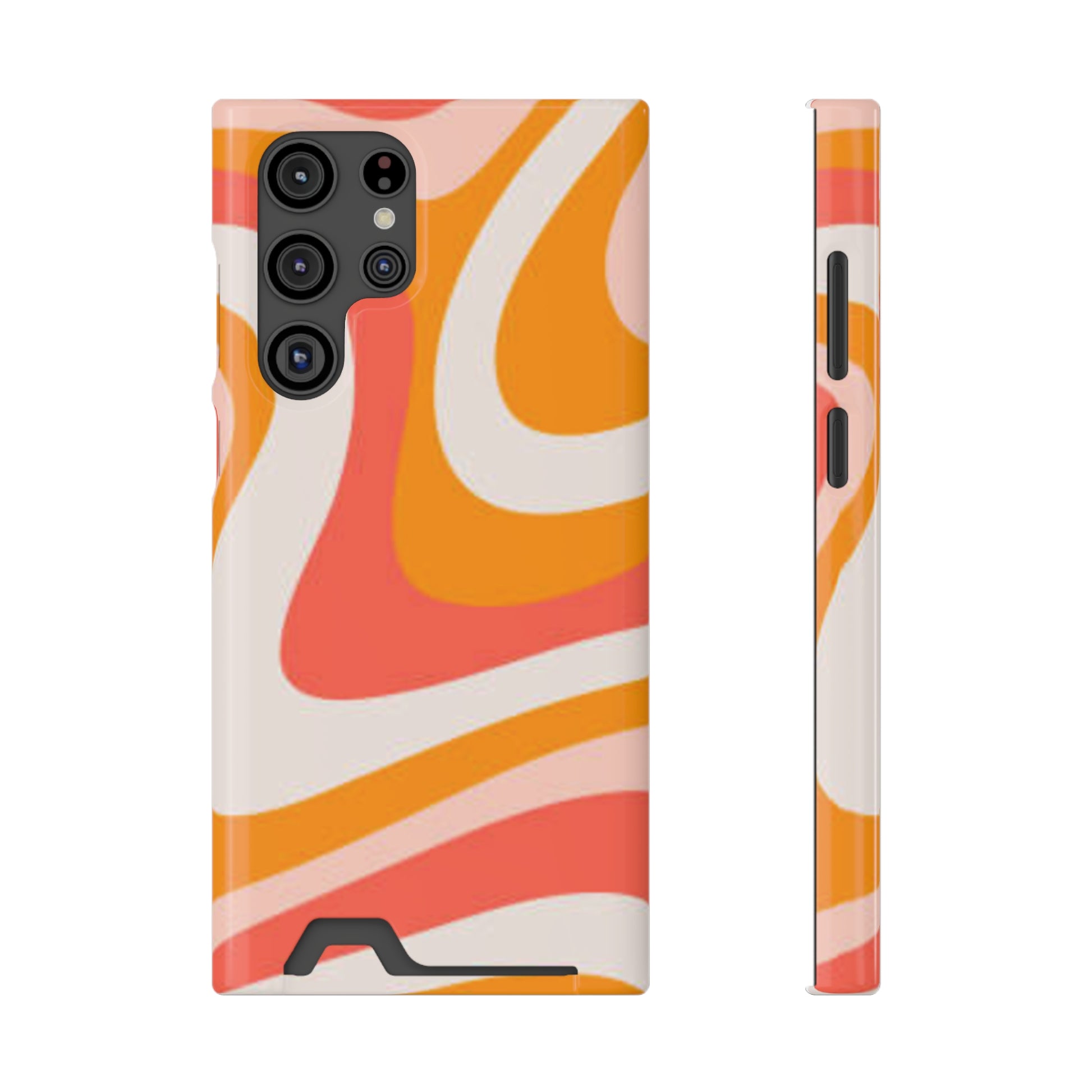 Trendy Phone Case with Card Holder, Boho Phone Accessory, Stylish Mobile Cover, Functional Gift for Friends, Perfect for Everyday Use - FORMO