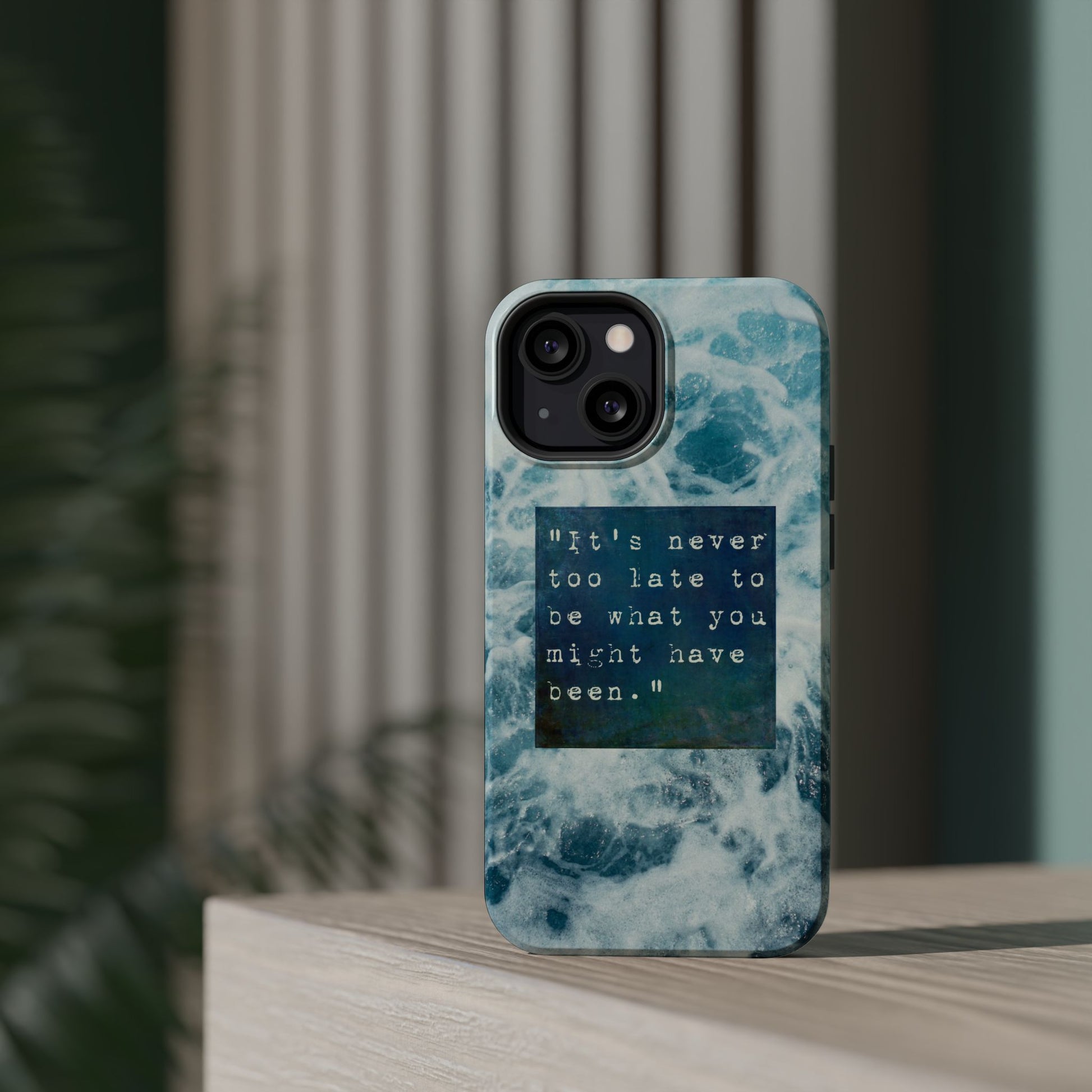 Inspirational Magnetic Phone Cases, Perfect Gift for Students, Motivational Phone Cover, Stylish Tough Case, Ocean Design Case, Fits iPhone - FORMO