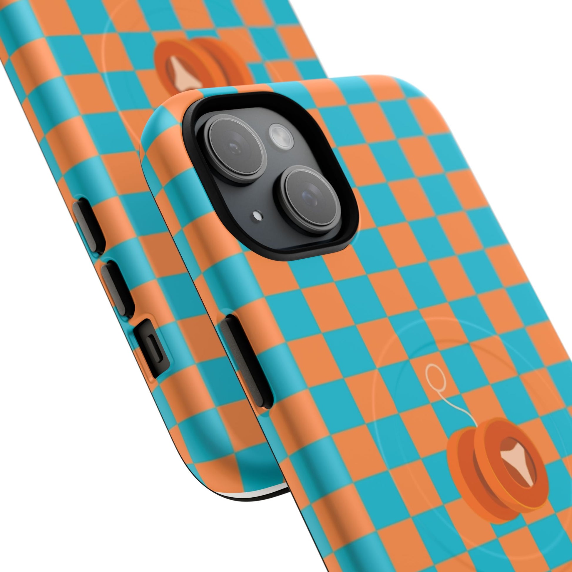Vibrant Tough Magnetic Phone Case for Protection, Checkerboard Design for Tech Lovers, Gift for Birthdays, Holidays, or Daily Use