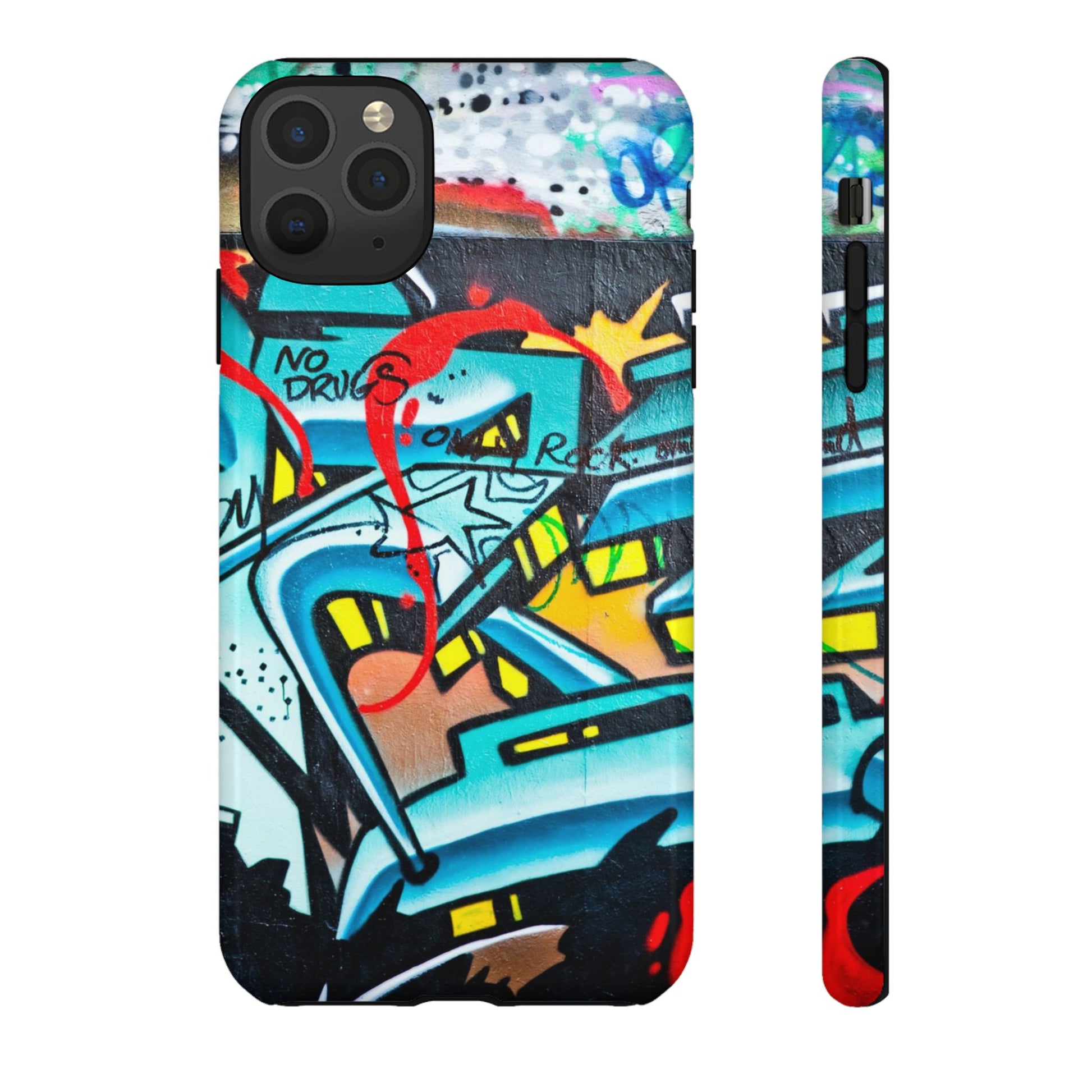 Edgy Phone Case with Graffiti Design, Tough Phone Case for Artists, Urban Style Phone Accessory, Graffiti Art Case, Unique Gift for Teens - FORMO