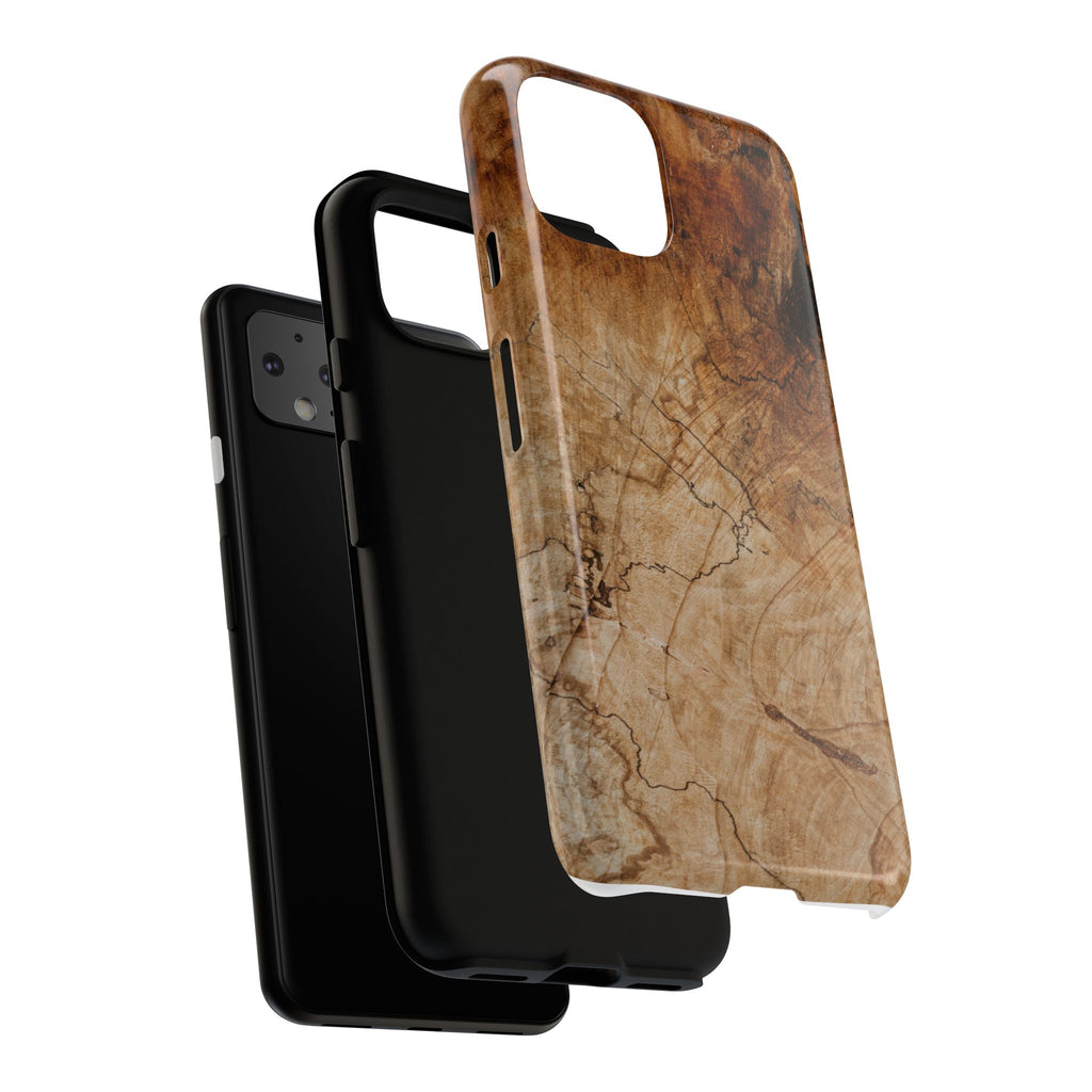 Woodland-Inspired Phone Case | Tough Cases, Natural Wood Grain Cover, Rustic Tech Accessory, Nature Lover Gift, Eco-Friendly - FORMO