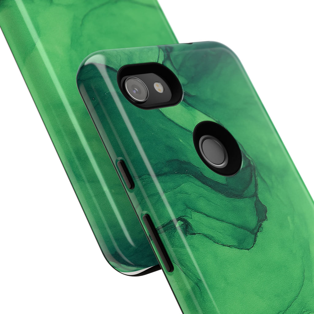Stylish Phone Case for Nature Lovers, Tough Cases, Green Marble Design, Organic Aesthetic, Unique Gift, Eco-friendly Accessories