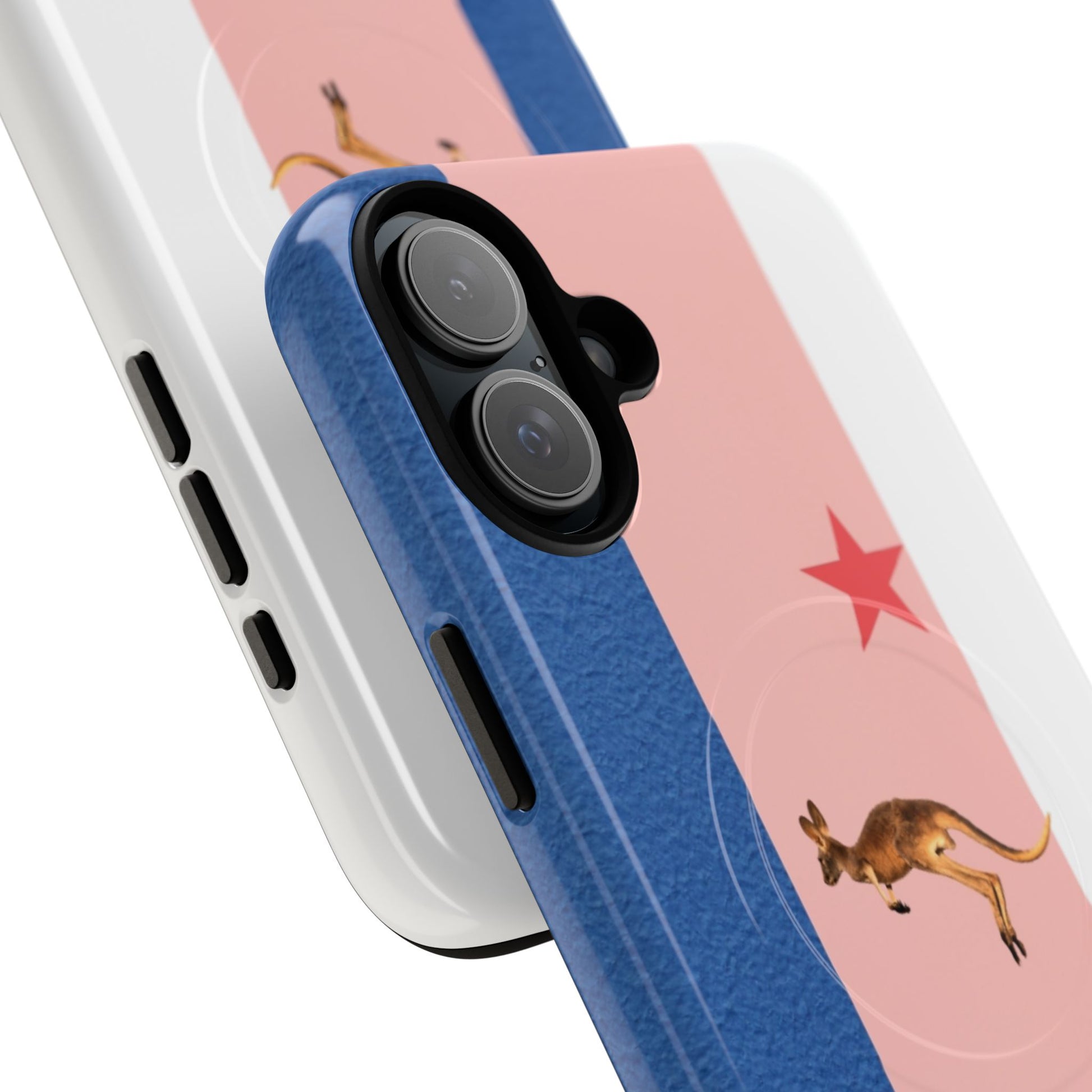 Kangaroo Flag Magnetic Phone Case, Tough Phone Cover, Australian Pride Accessory, Travel Gift, Fun Statement Case