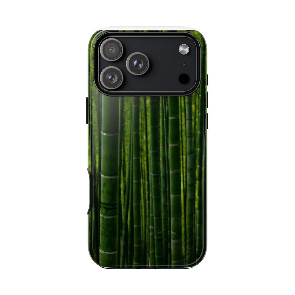 Bamboo Phone Case - Tough Cases, Nature Lover Gift, Eco-Friendly Phone Accessory, Greenery Design, Unique Smartphone Cover