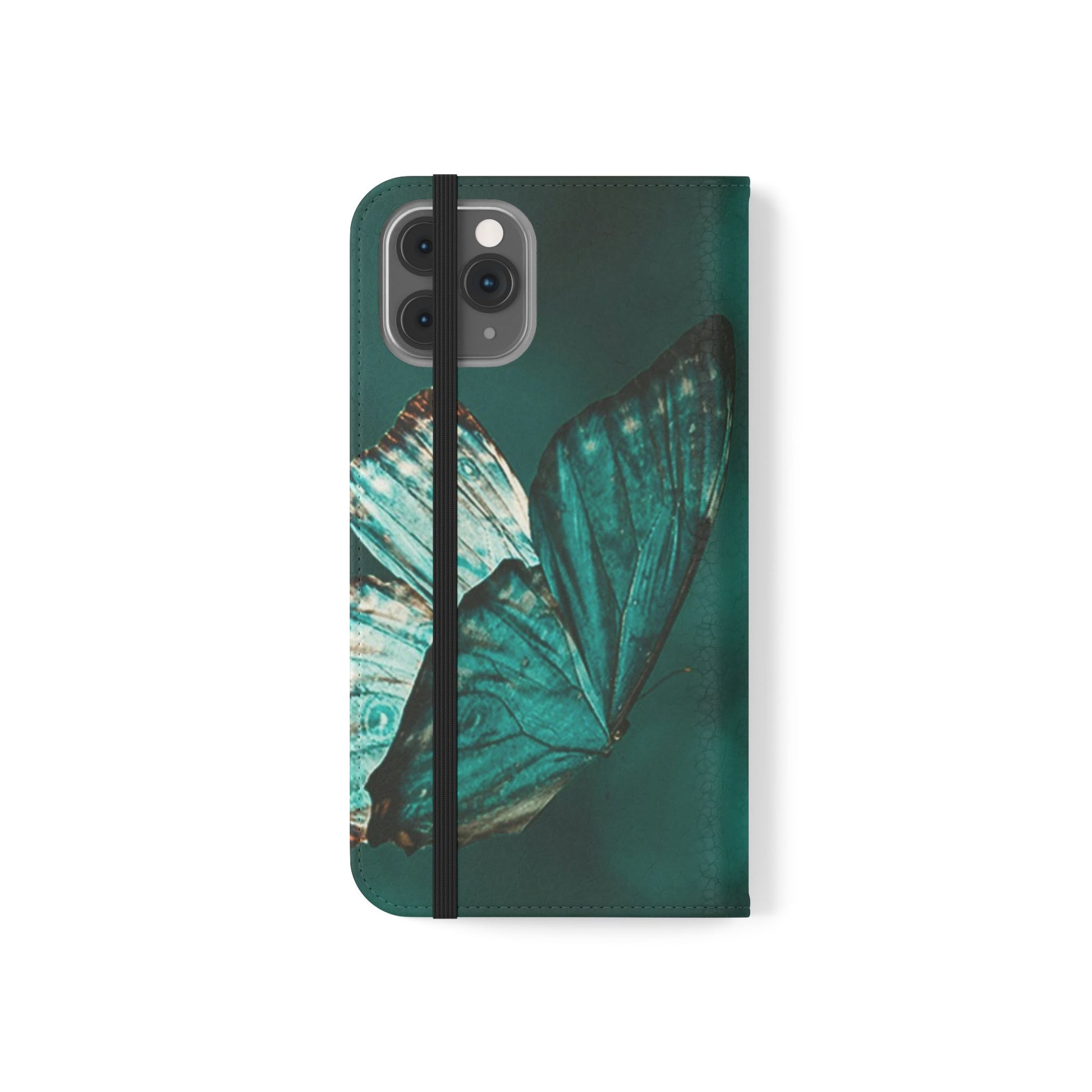 Butterfly Flip Case - Elegant Phone Wallet Cover, Nature Lovers, Gift for Her, Sustainable Fashion, Personalized Mobile Accessory - FORMO