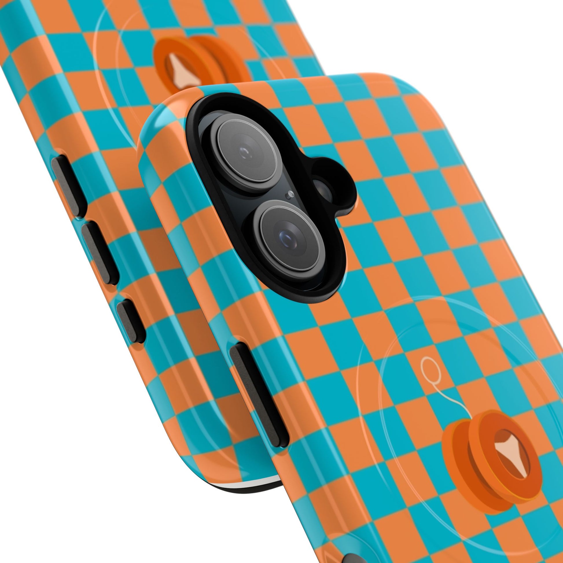 Vibrant Tough Magnetic Phone Case for Protection, Checkerboard Design for Tech Lovers, Gift for Birthdays, Holidays, or Daily Use