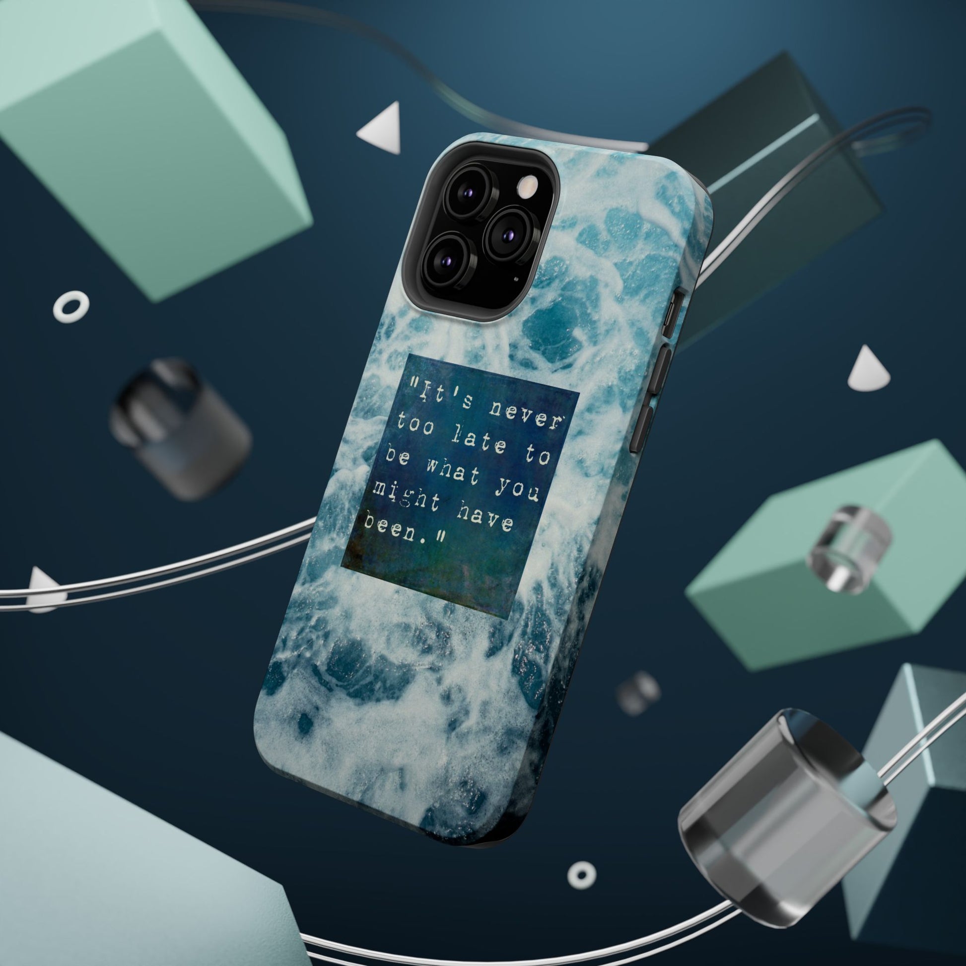 Inspirational Magnetic Phone Cases, Perfect Gift for Students, Motivational Phone Cover, Stylish Tough Case, Ocean Design Case, Fits iPhone - FORMO