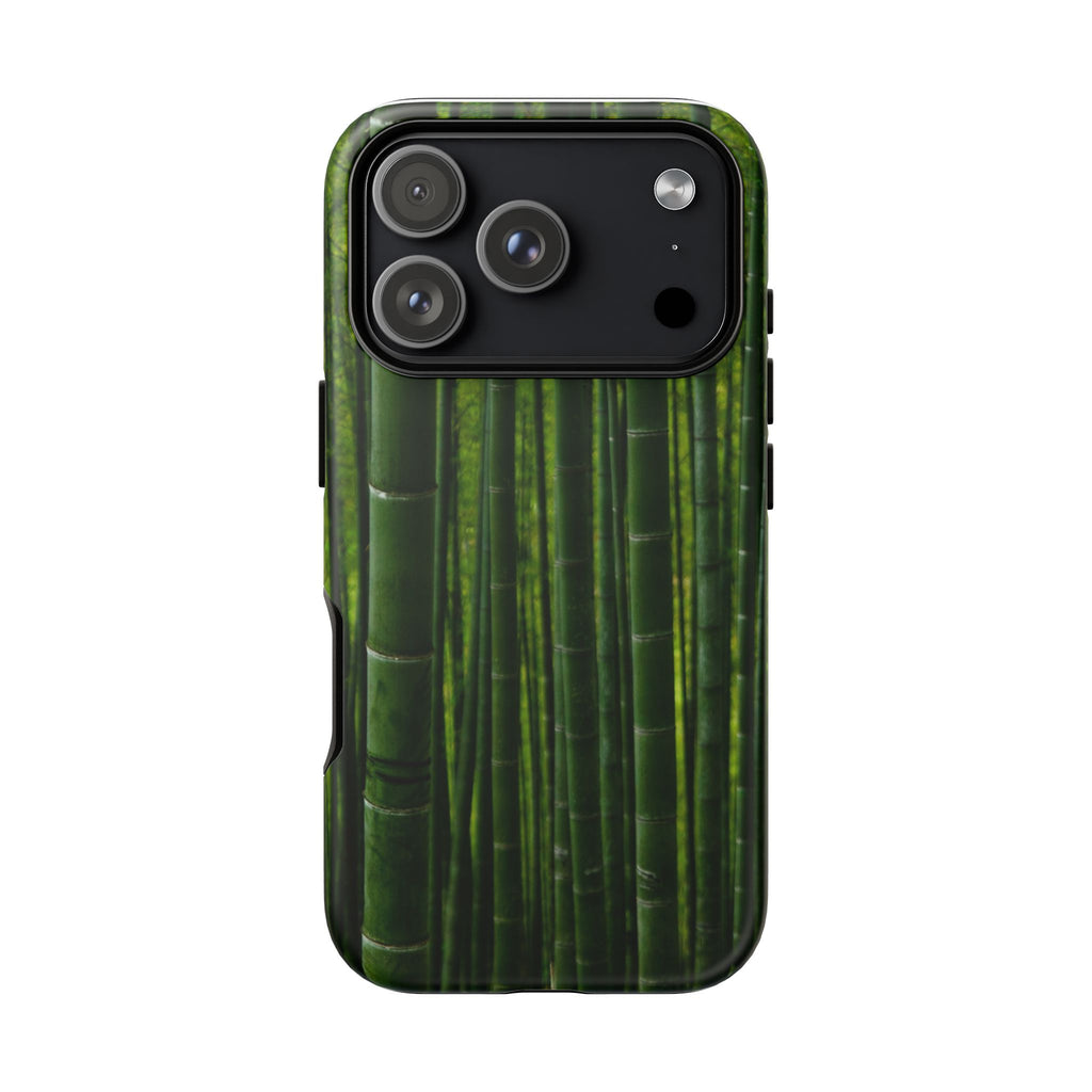 Bamboo Phone Case - Tough Cases, Nature Lover Gift, Eco-Friendly Phone Accessory, Greenery Design, Unique Smartphone Cover