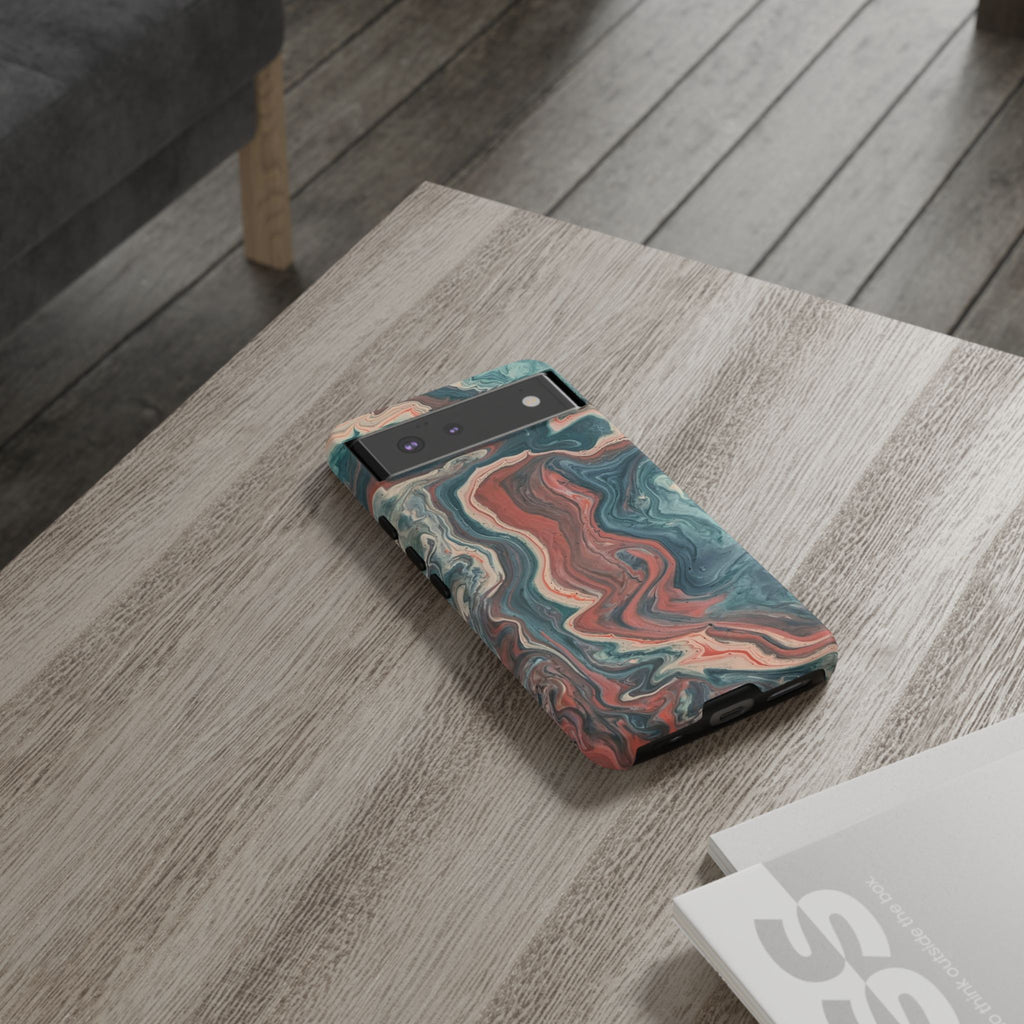 Artistic Phone Case, Tough Cases for Stylish Protection, Marble Design, Trendy Gift for Phone Lovers, Unique Cell Phone Accessory - FORMO