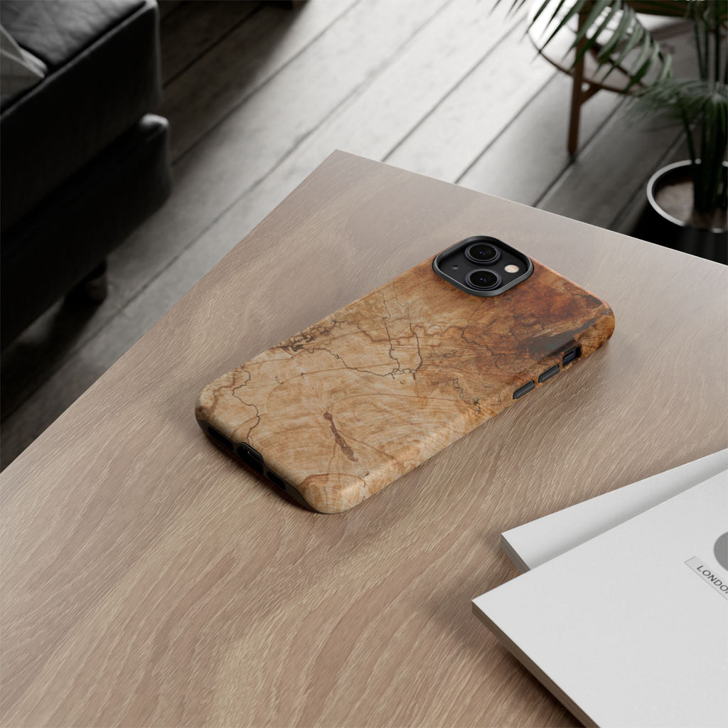 Woodland-Inspired Phone Case | Tough Cases, Natural Wood Grain Cover, Rustic Tech Accessory, Nature Lover Gift, Eco-Friendly - FORMO