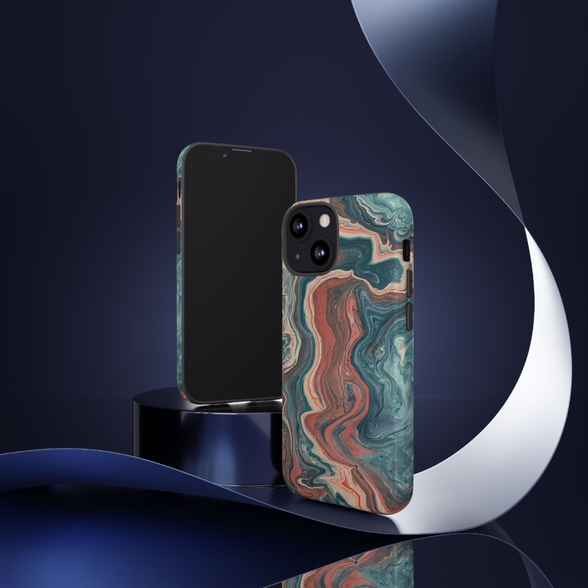 Artistic Phone Case, Tough Cases for Stylish Protection, Marble Design, Trendy Gift for Phone Lovers, Unique Cell Phone Accessory - FORMO