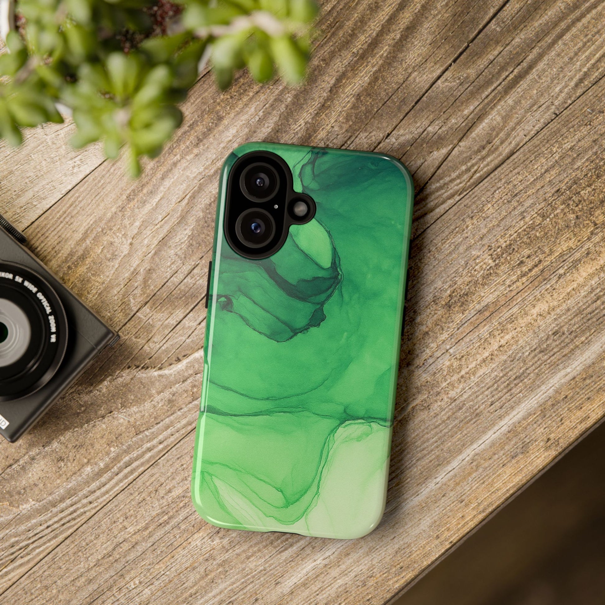 Stylish Phone Case for Nature Lovers, Tough Cases, Green Marble Design, Organic Aesthetic, Unique Gift, Eco-friendly Accessories