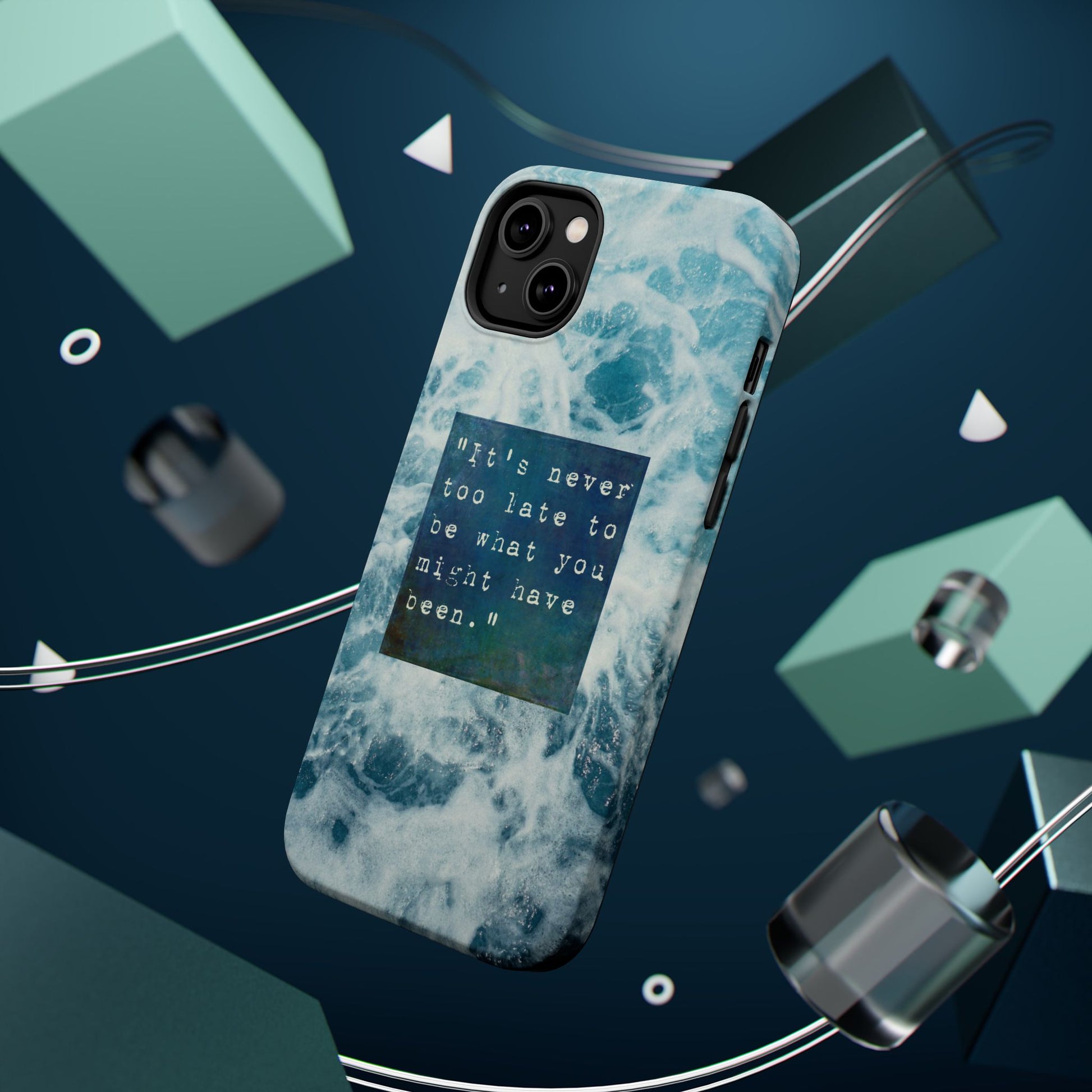 Inspirational Magnetic Phone Cases, Perfect Gift for Students, Motivational Phone Cover, Stylish Tough Case, Ocean Design Case, Fits iPhone - FORMO