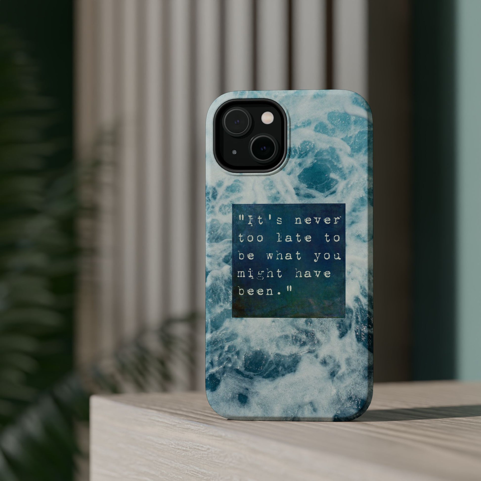 Inspirational Magnetic Phone Cases, Perfect Gift for Students, Motivational Phone Cover, Stylish Tough Case, Ocean Design Case, Fits iPhone - FORMO