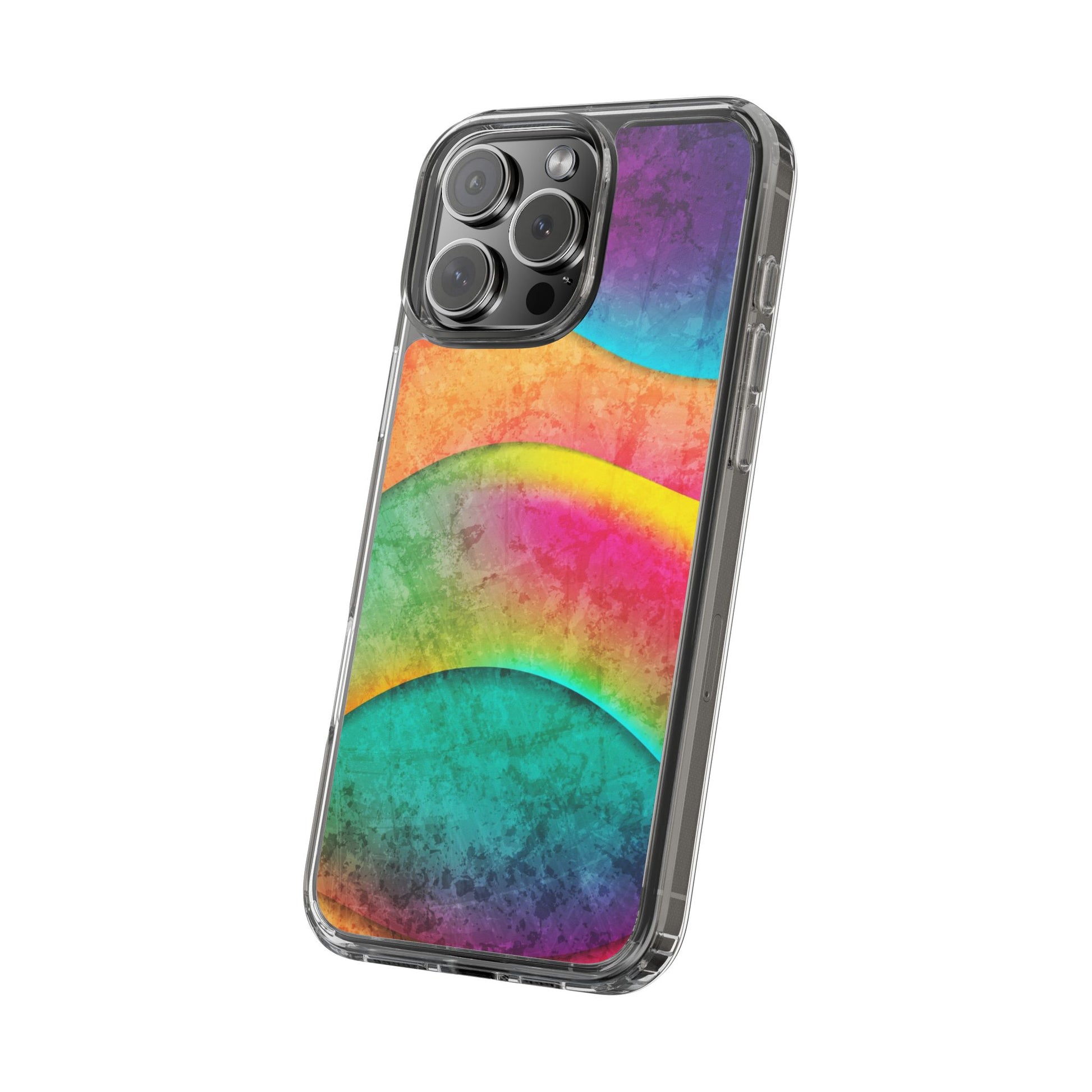 Rainbow Pattern Clear Phone Case (iPhone & Samsung Compatible) - FORMO