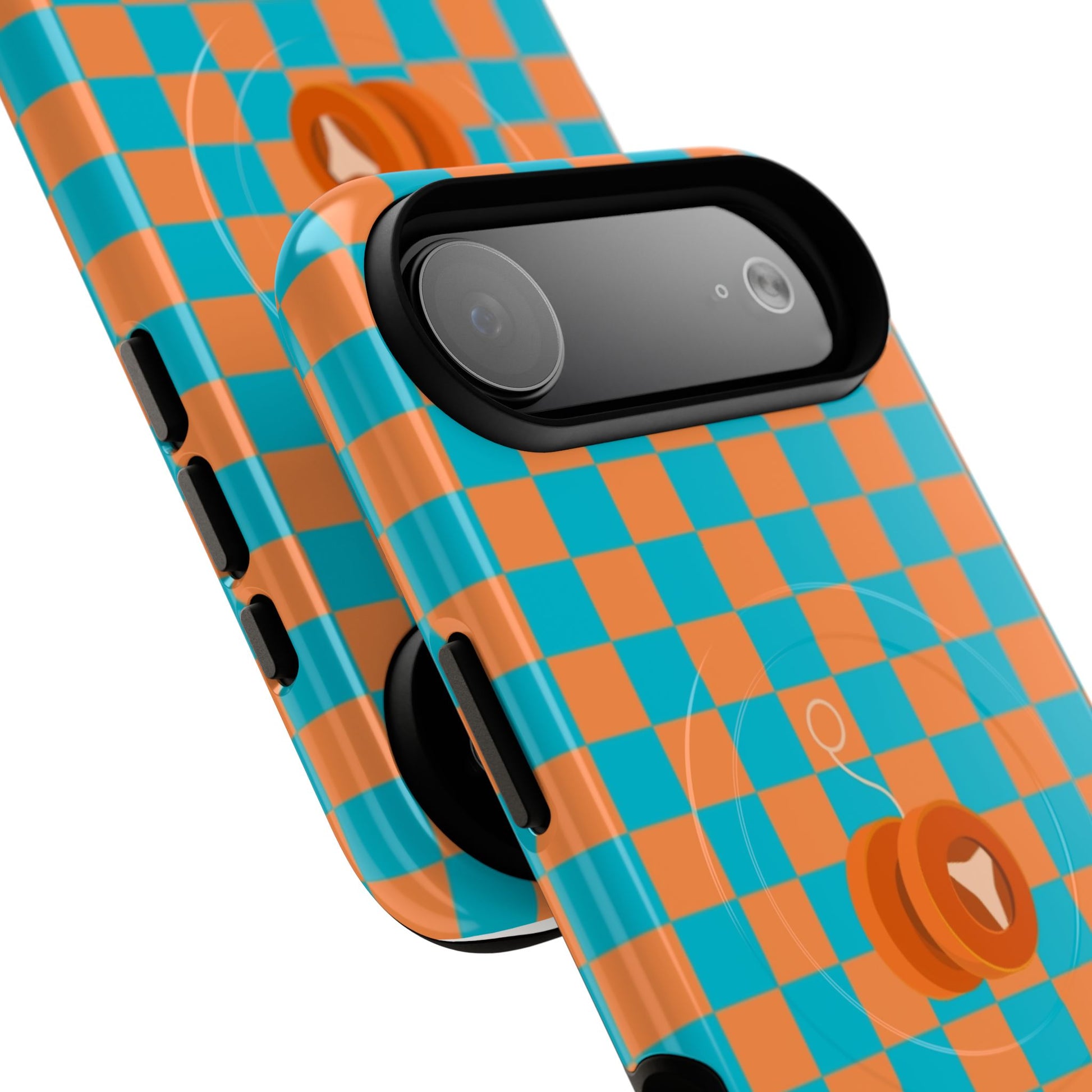 Vibrant Tough Magnetic Phone Case for Protection, Checkerboard Design for Tech Lovers, Gift for Birthdays, Holidays, or Daily Use